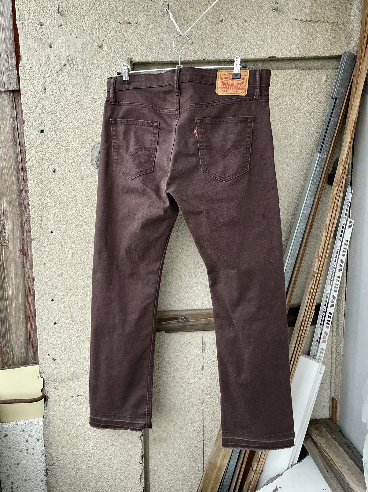 Vintage Levis 514 Brown Mocha Released Hem Denim Jeans