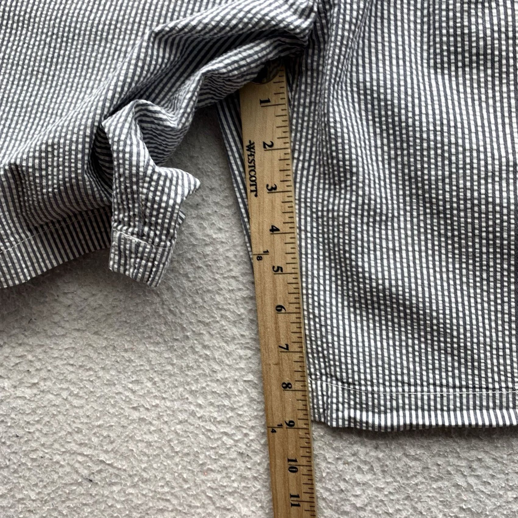 Vintage Polo Golf Shorts Mens 33 Gray White Stripe 9" Fairway Dad Preppy Size US XS / EU 42 / 0 - 7 Thumbnail