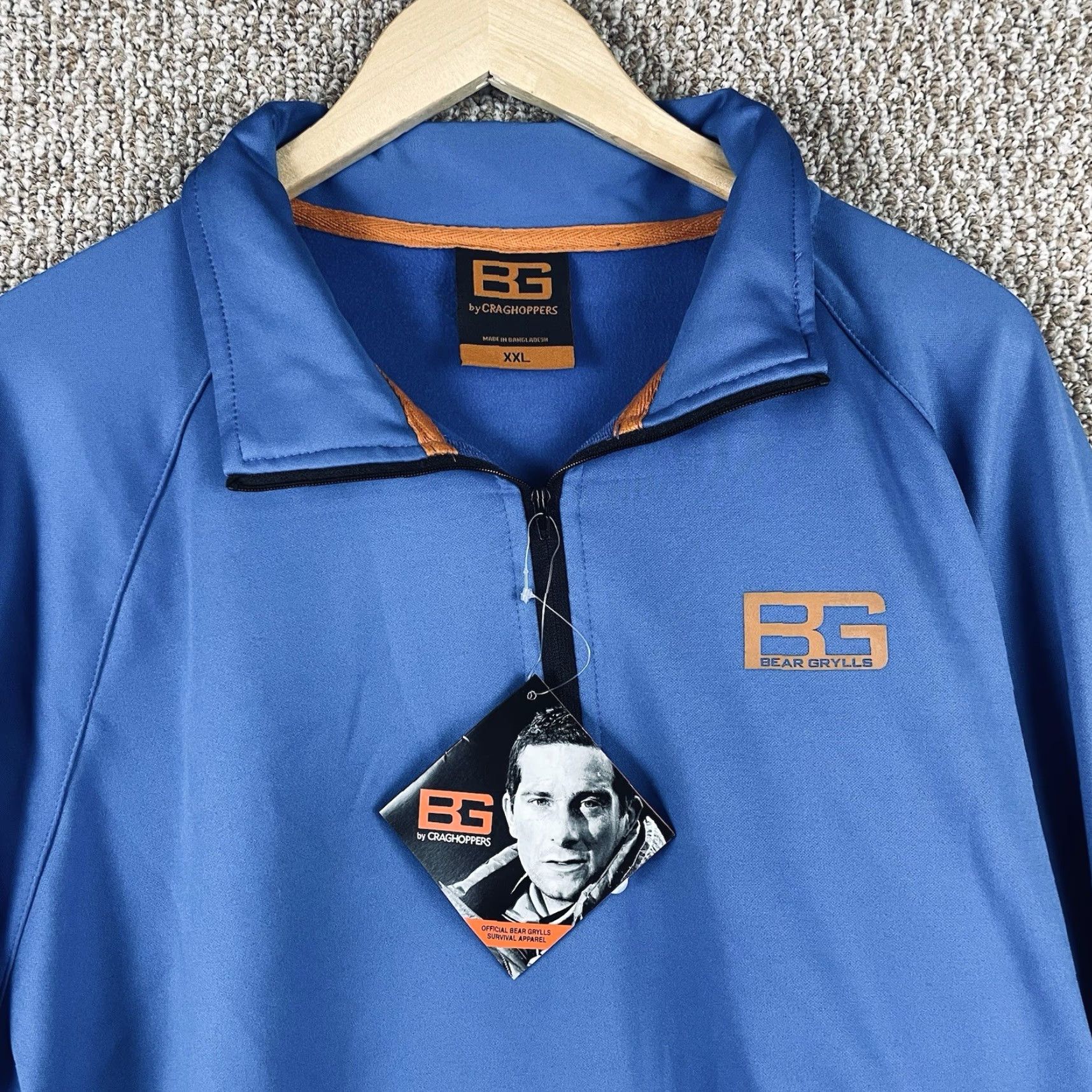 Vintage Bear Grylls By Craghoppers 1/4 Zip Pullover Mens 2XL Tech Blue NWT T634 Size US XXL / EU 58 / 5 - 2 Thumbnail