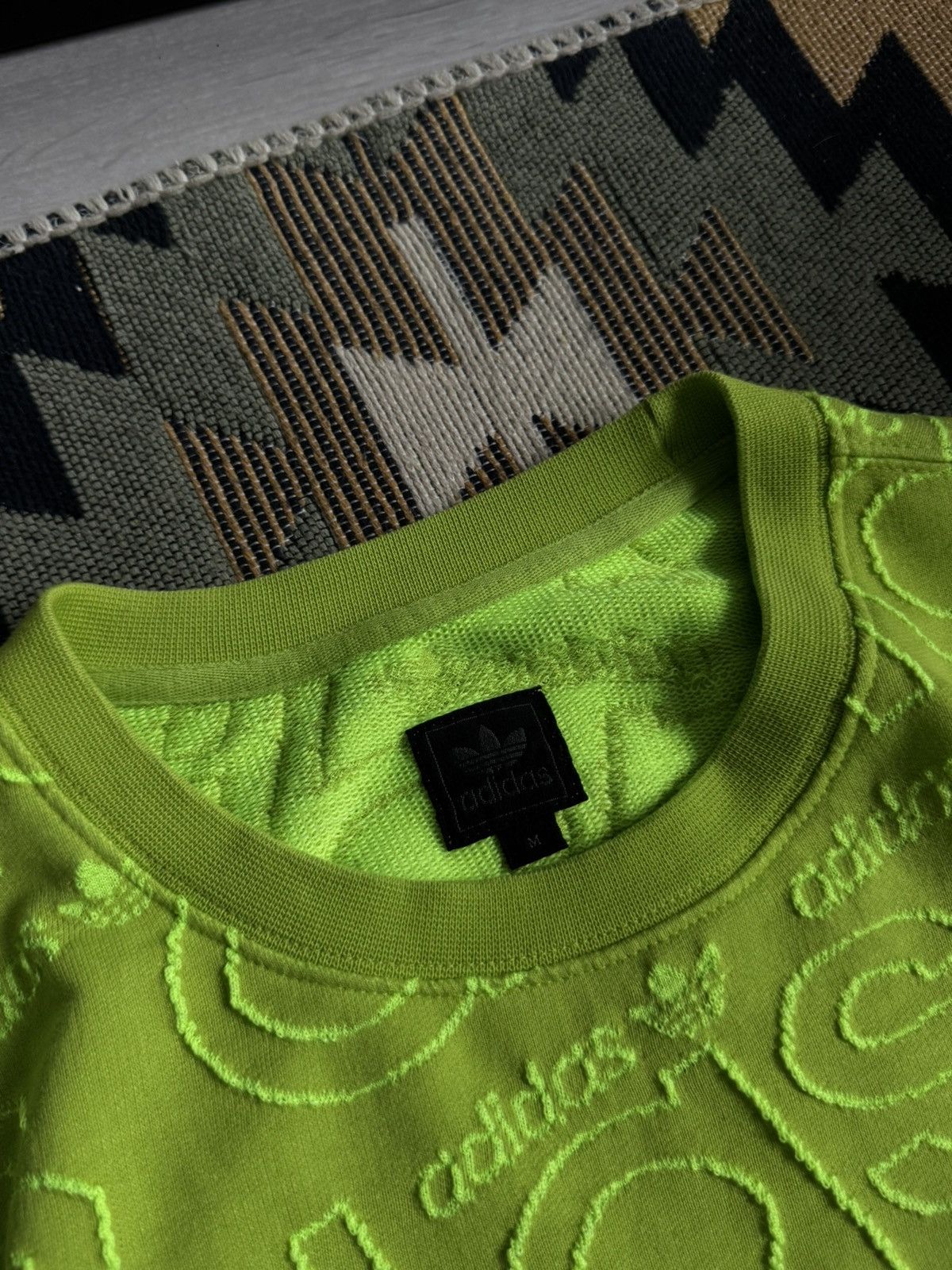 Adidas Vintage Adidas Originals Rasta Monogram Sweater Size US M / EU 48-50 / 2 - 8 Thumbnail