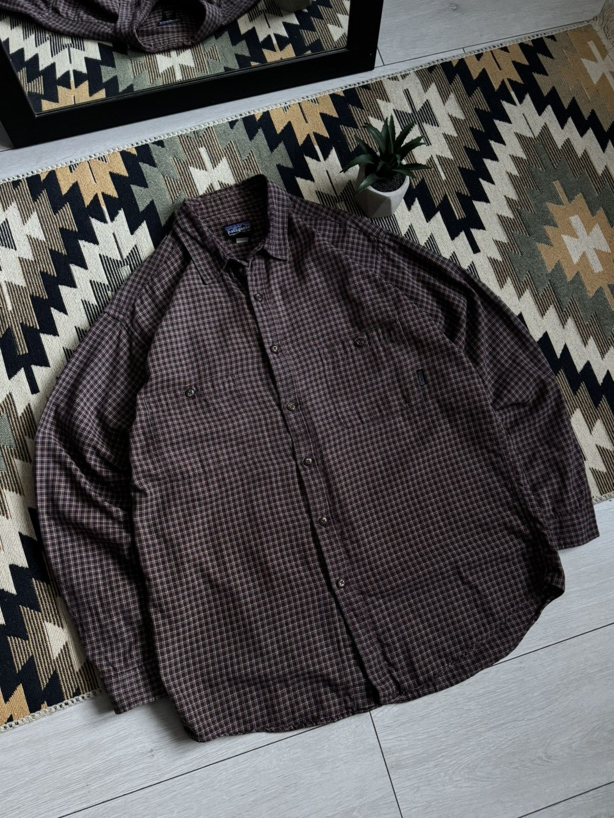 Patagonia Vintage 90’s Patagonia Organic Cotton ButtonUp Flannel Shirt Size US M / EU 48-50 / 2 - 2 Thumbnail