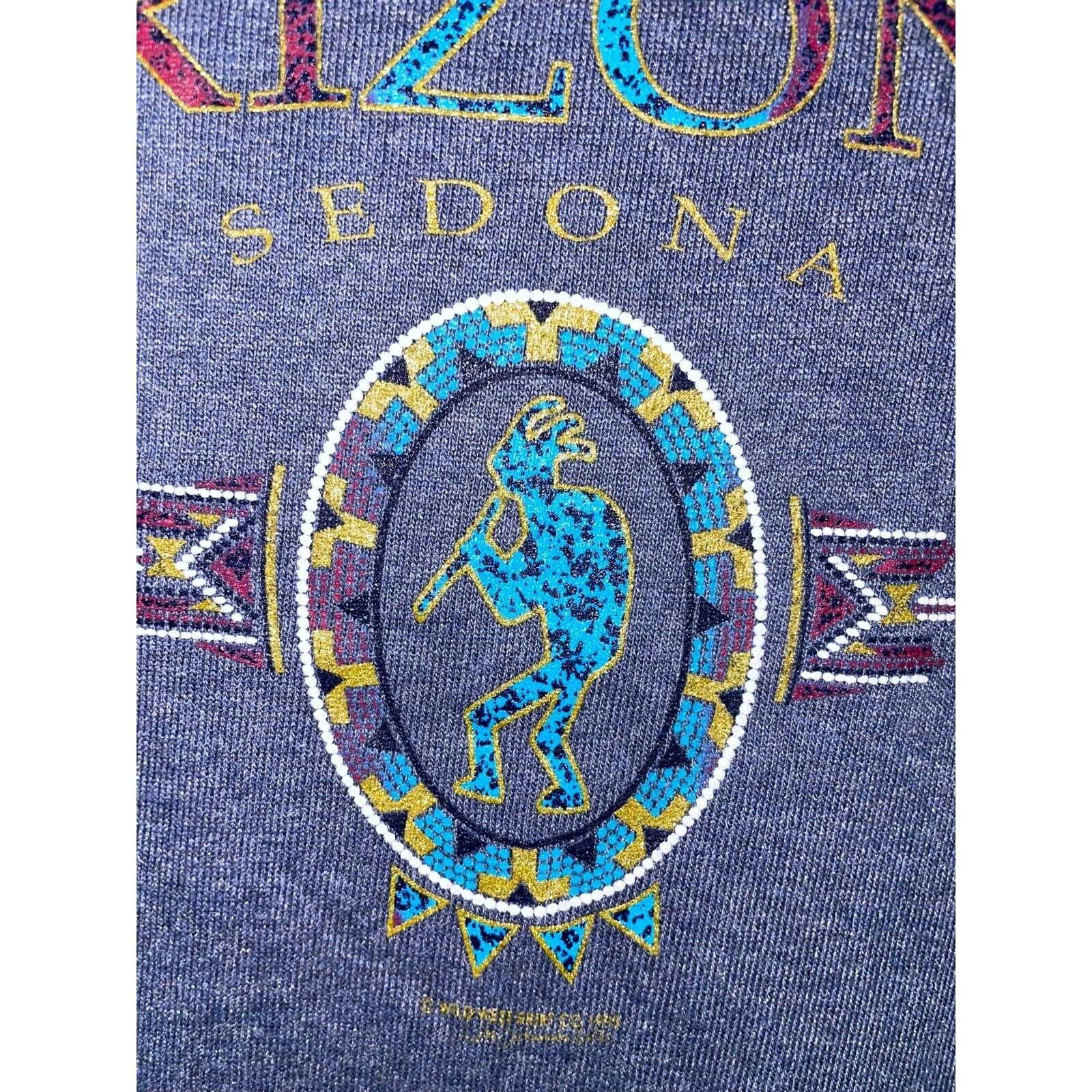 Jerzees Vintage Kokopelli Shirt Arizona Sedona AZ Aborginal Tee 90s Size US L / EU 52-54 / 3 - 5 Thumbnail