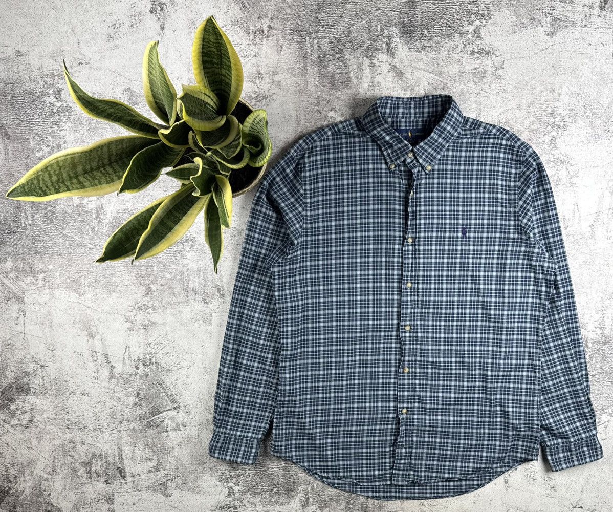Polo Ralph Lauren Polo Ralph Lauren XL Checked Slim Fit Button Blue Men’s Plaid LongSleeve Shirt Size US XL / EU 56 / 4 - 1 Thumbnail