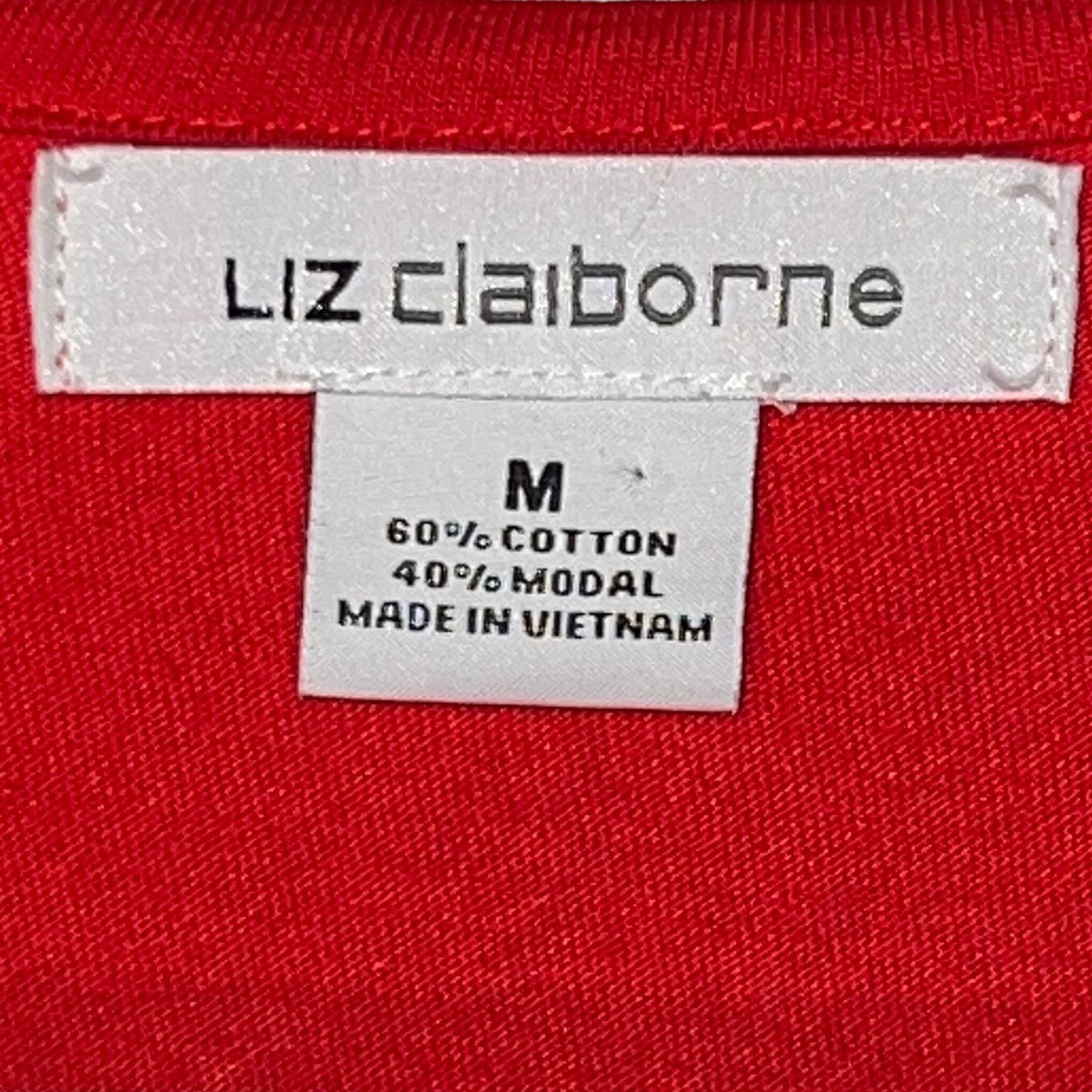 Liz Claiborne Women's Open Front Red Sweater Size Medium Liz Claiborne Size M / US 6-8 / IT 42-44 - 3 Thumbnail