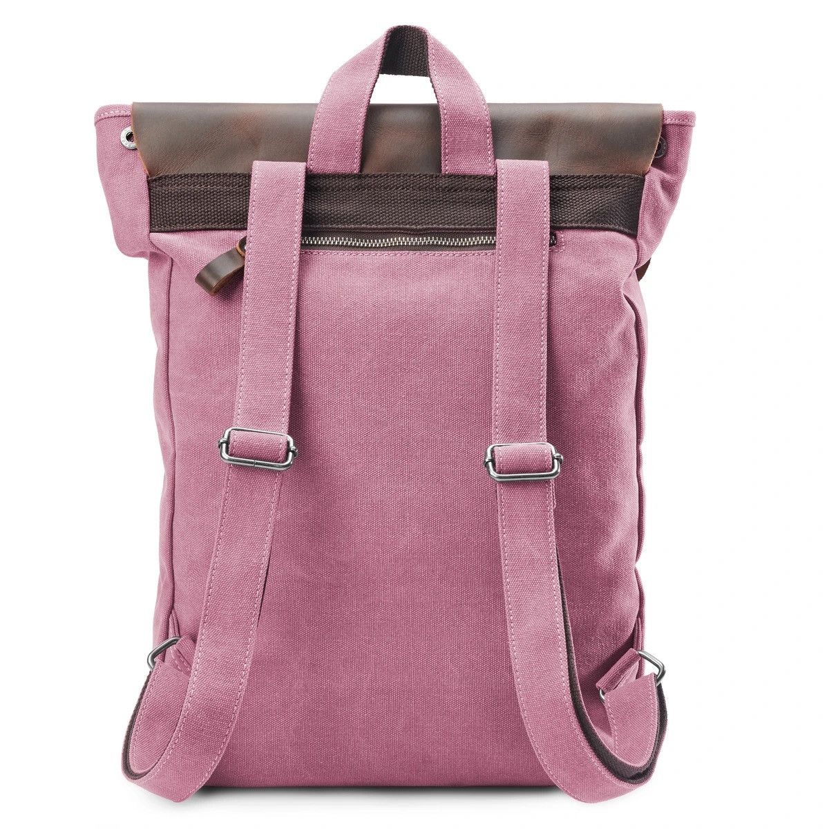 Other Vintage-Style Pink Leather & Canvas Backpack Size ONE SIZE - 2 Thumbnail