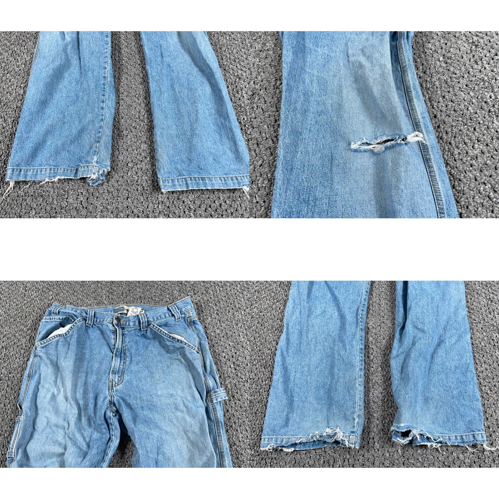 Levi's VTG Levi's Carpenter Jeans Men's 38 x 32 Blue Denim Distressed Straight Workwear 90s Grunge Punk Retro Jeans Size US 38 / EU 54 - 8 Thumbnail