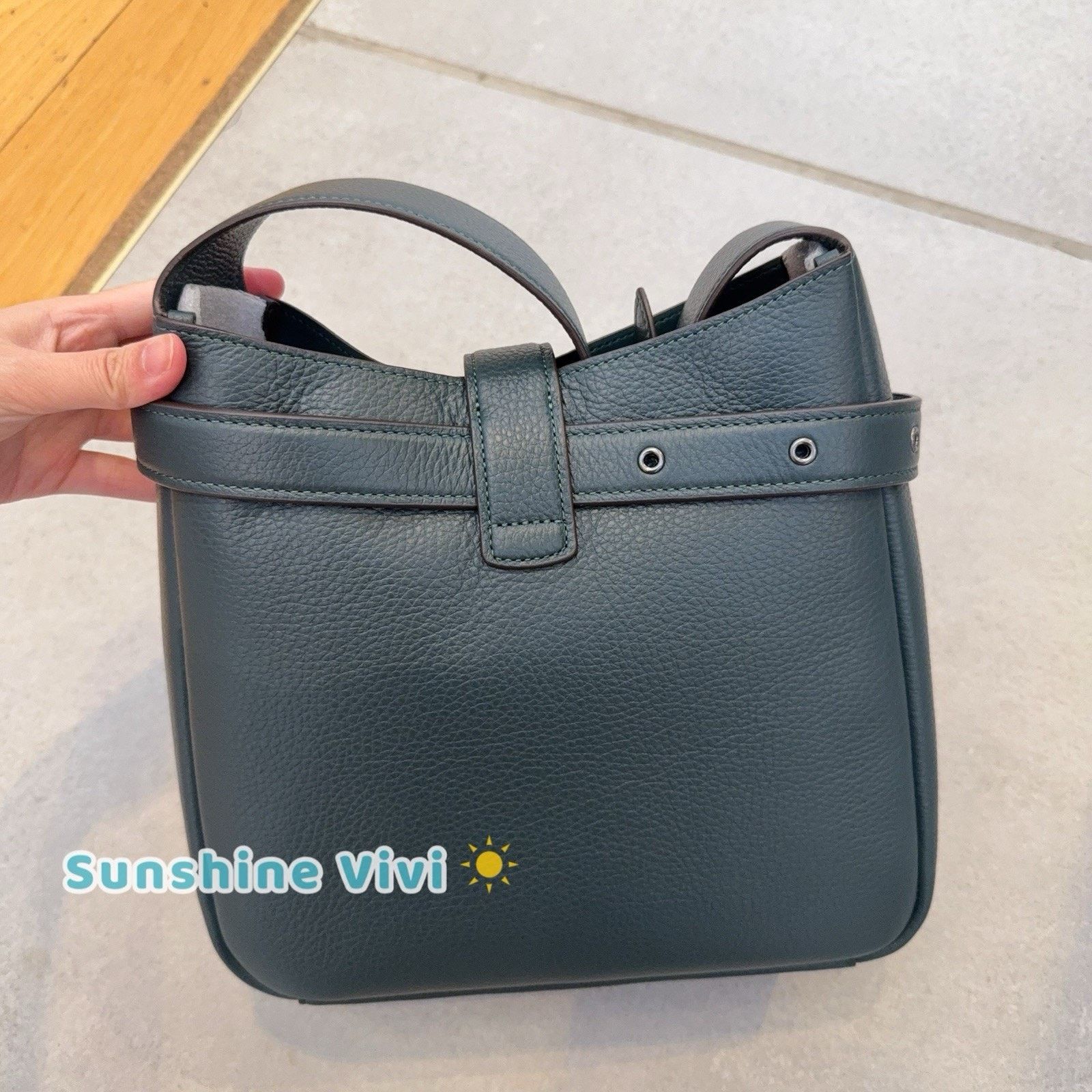 Coach NWT Coach Hadley Convertible Bag Leather CW002 Dark Teal Size ONE SIZE - 3 Thumbnail