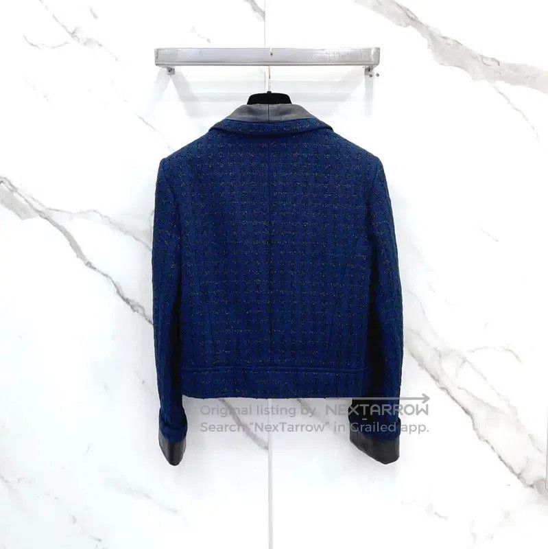 Chanel Chanel Deep Blue Cotton Blend Womens Jacket . Size S / US 4 / IT 40 - 1 Thumbnail