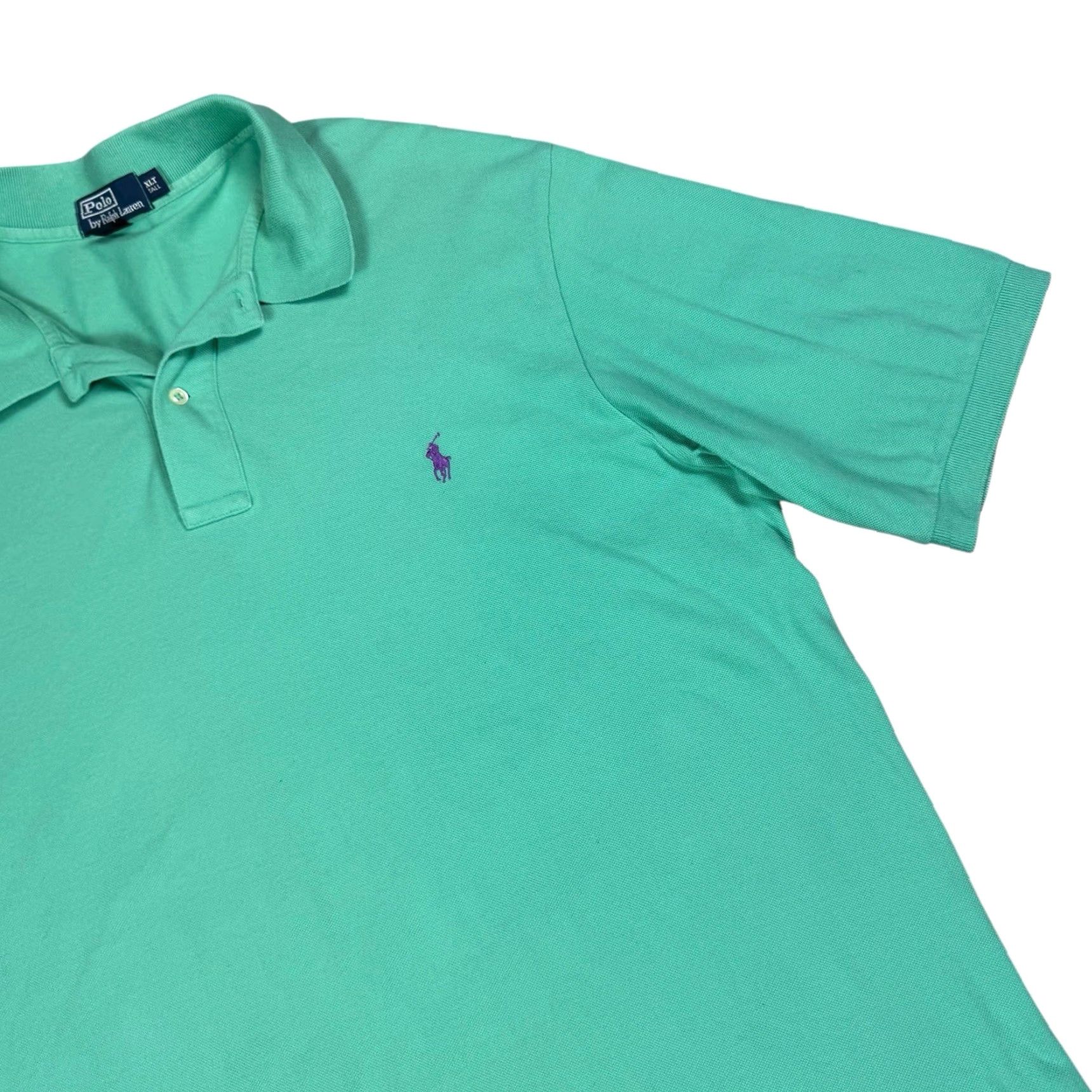 Ralph Lauren VINTAGE Ralph Lauren Polo Shirt Mens XLT Mint Preppy Knit Stretch Short Sleeve Size US XL / EU 56 / 4 - 2 Thumbnail