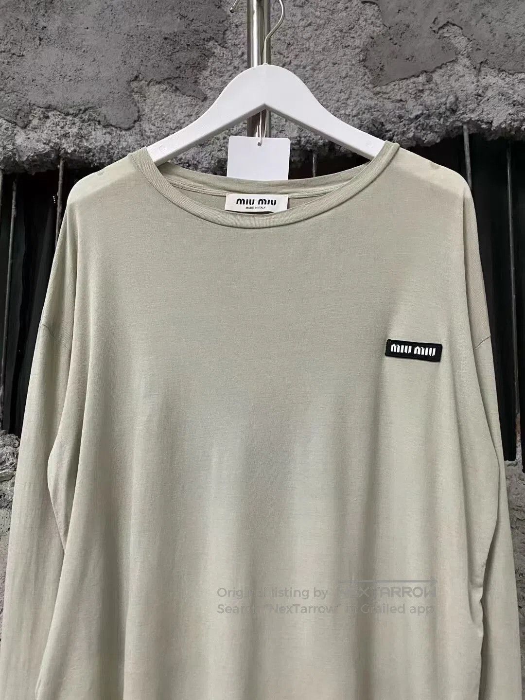 Miu Miu miu miu logo long sleeve top. Size XS / US 0-2 / IT 36-38 - 3 Thumbnail