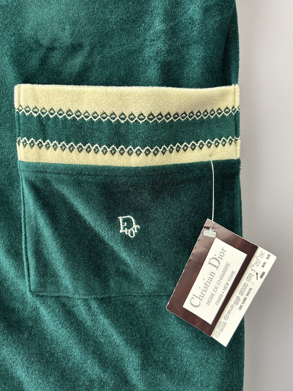 Christian Dior Monsieur × Designer × Dior Christian Dior Robe De Chambre Logo Velvet Wrap Skirt OS Size 28" / US 6 / IT 42 - 3 Thumbnail