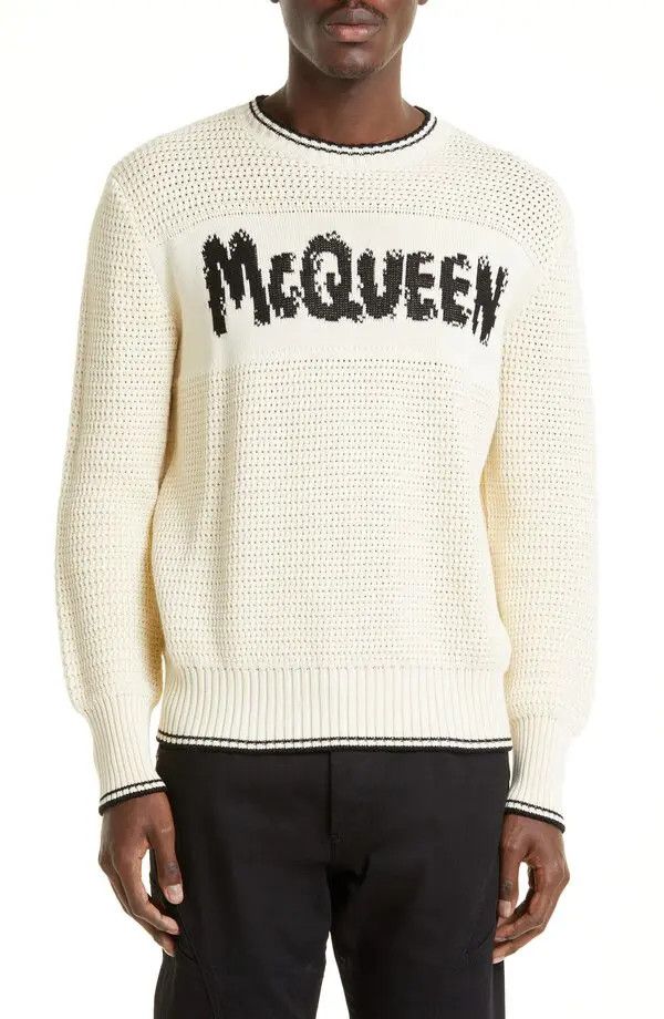 Alexander McQueen o1y1024 Sweater in Ivory Size US M / EU 48-50 / 2 - 4 Thumbnail