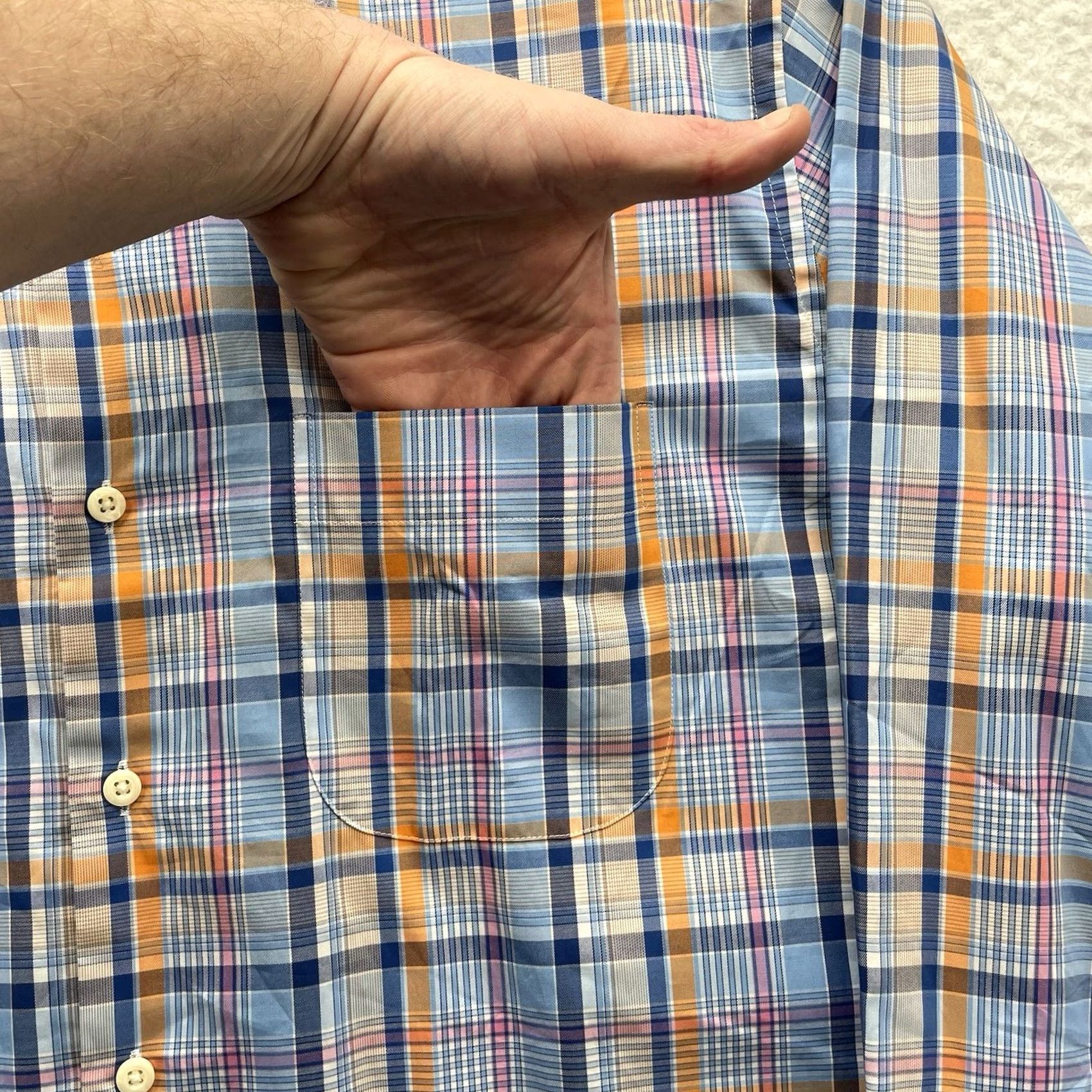 Peter Millar Peter Millar Shirt Mens L Multicolor Plaid Cotton Button-Up Preppy Casual Business Size US L / EU 52-54 / 3 - 4 Thumbnail