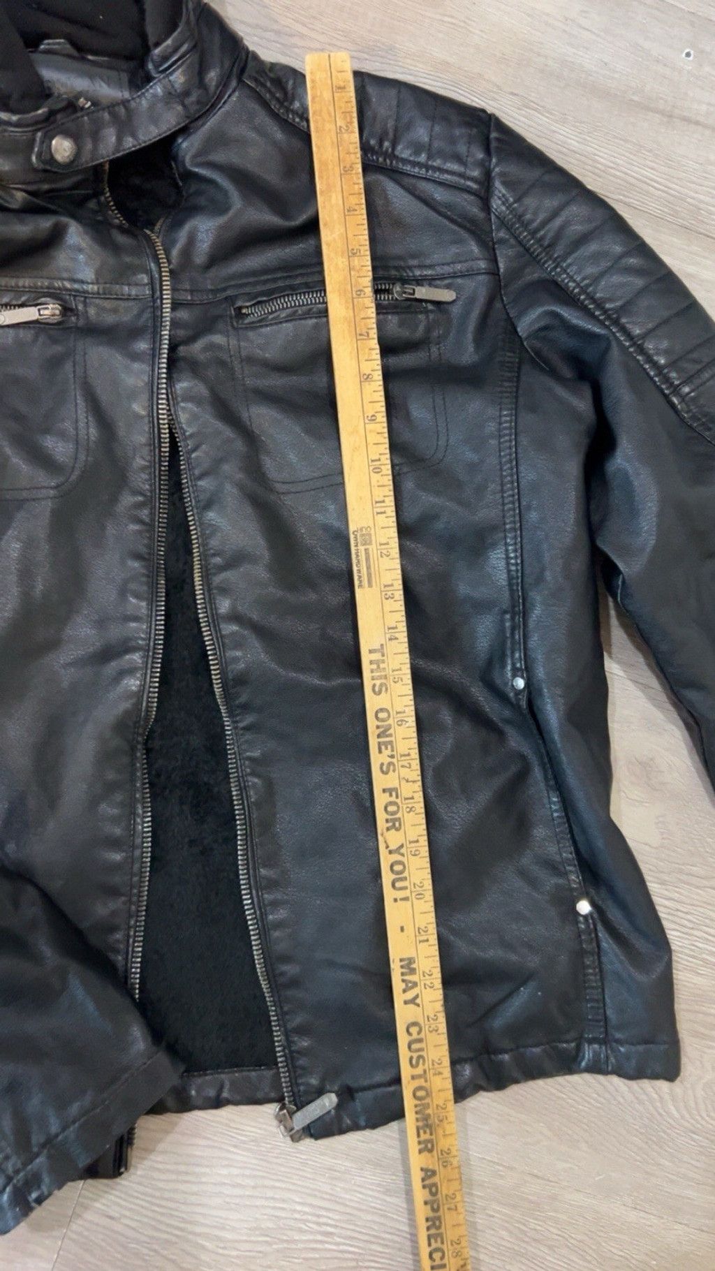 Other American Breed Black Leather Jacket with cozy lining For Men Size US XL / EU 56 / 4 - 7 Thumbnail
