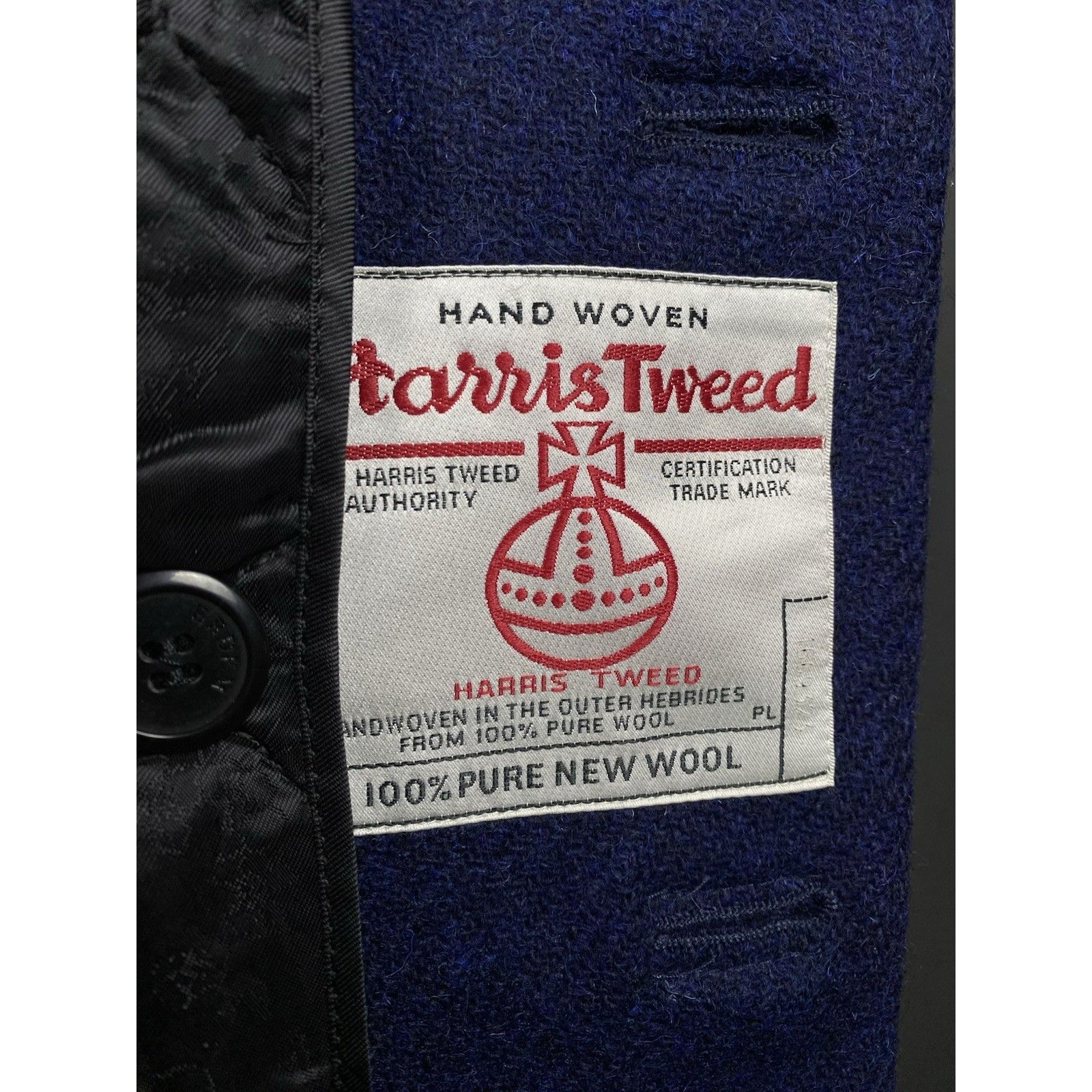 Harris Tweed MINT! Harris Tweed Men's Blue Insulated Wool Coat Size 46 R Size US S / EU 44-46 / 1 - 12 Thumbnail