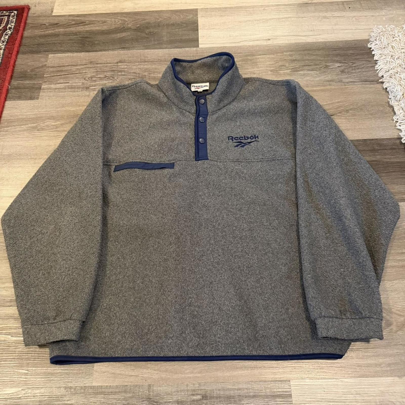 Reebok vintage reebok pull over fleece anorak sweatshirt 90s XL Size US XL / EU 56 / 4 - 2 Thumbnail