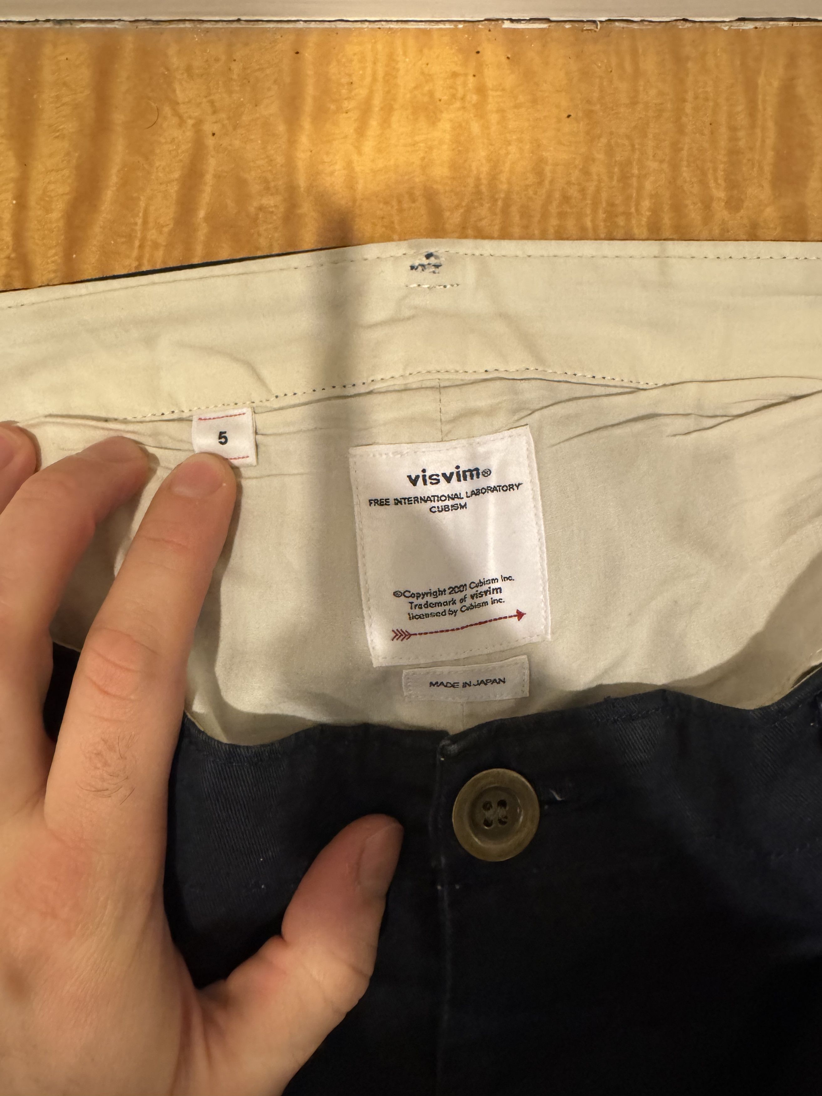 Visvim Navy Highwater Chino Size US 35 - 6 Thumbnail