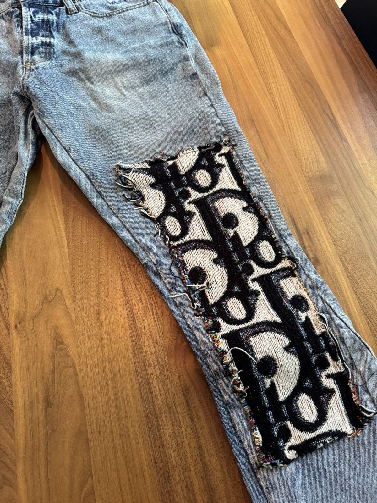 MNML Custom Dior Logo Rug Jeans Size US 30 / EU 46 - 2 Thumbnail