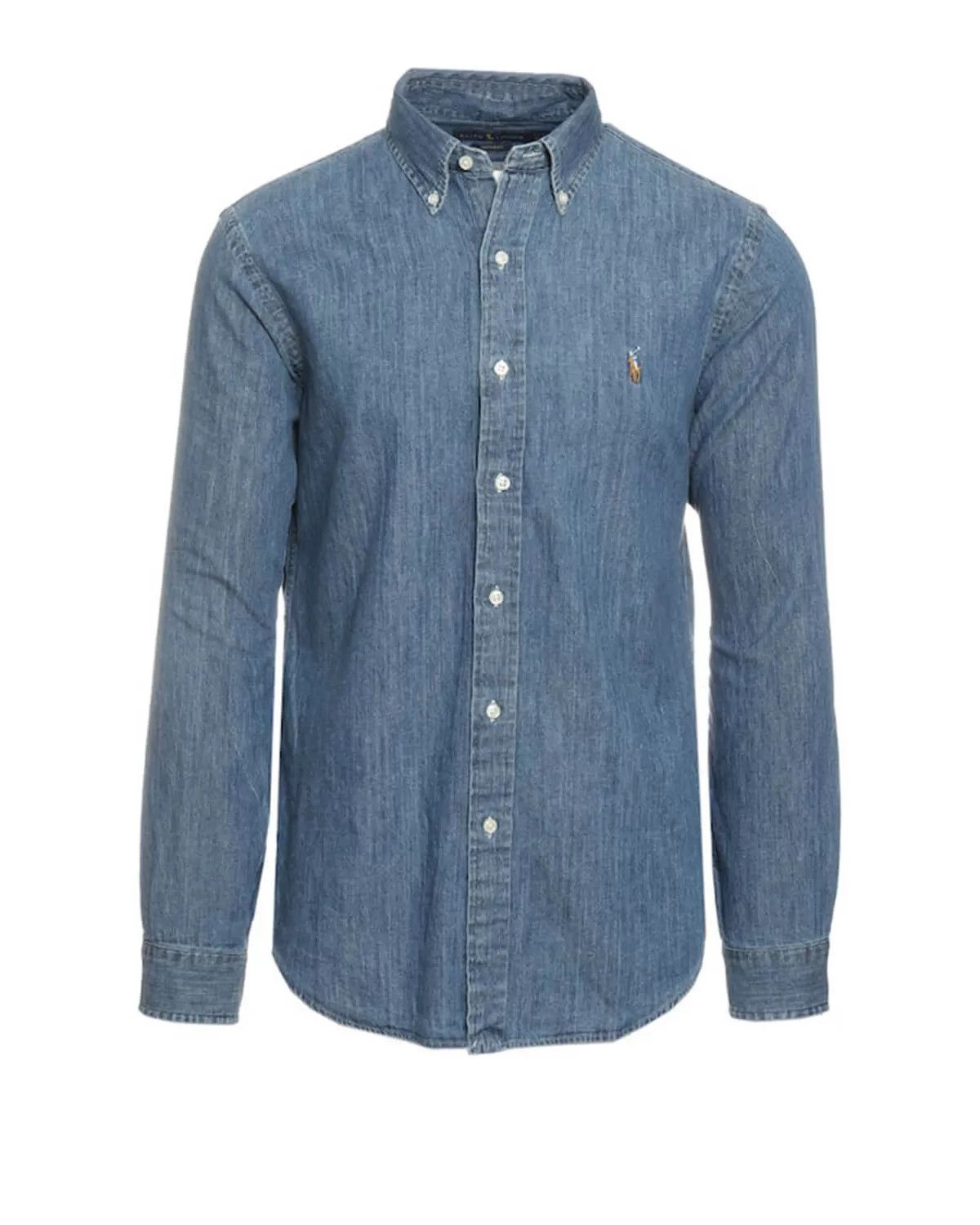 Polo Ralph Lauren o1s22i1n0125 Custom Fit Shirt in Blue Size US M / EU 48-50 / 2 - 1 Thumbnail