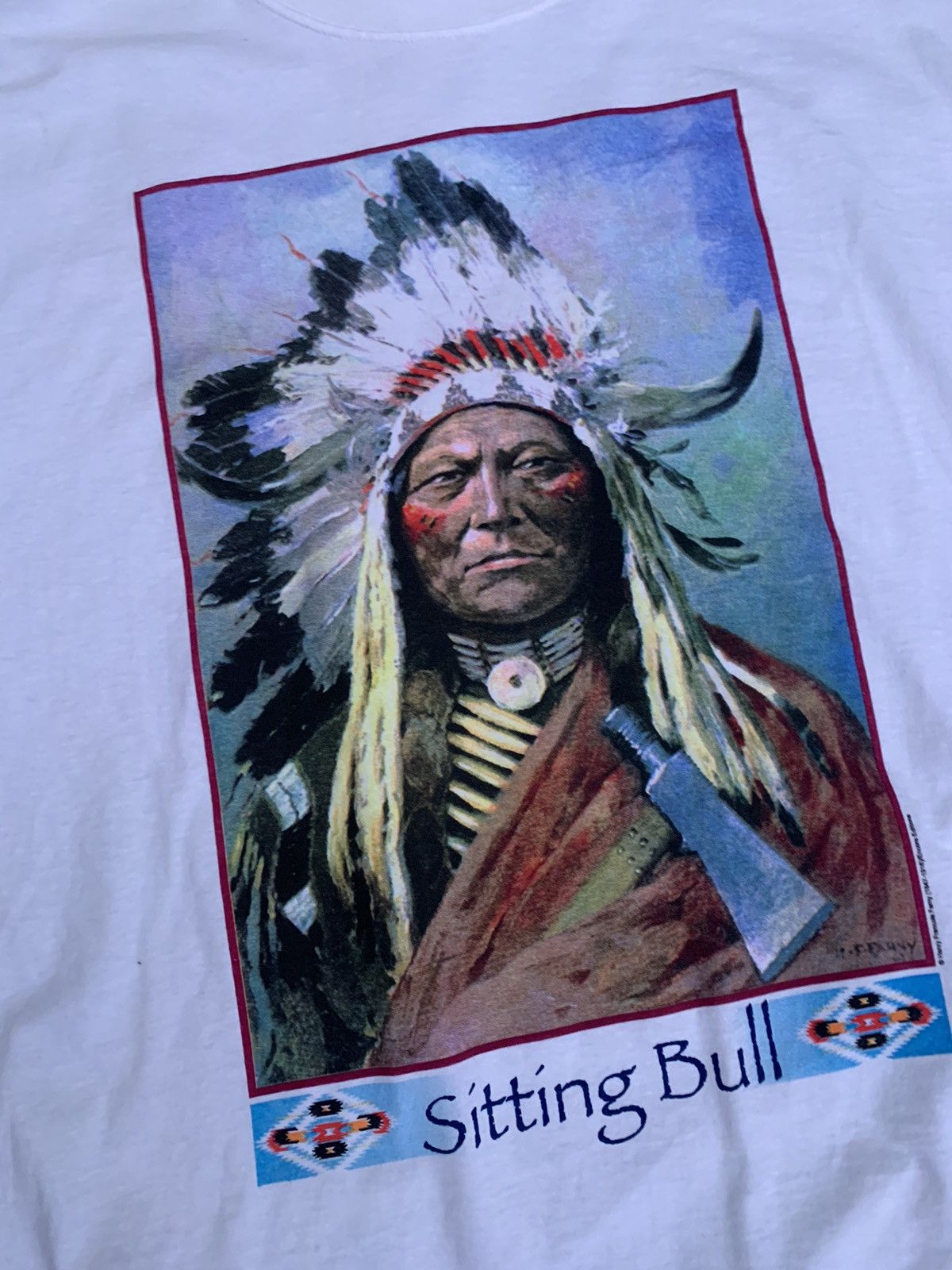Vintage Vintage sitting bull T shirt Size US L / EU 52-54 / 3 - 2 Thumbnail