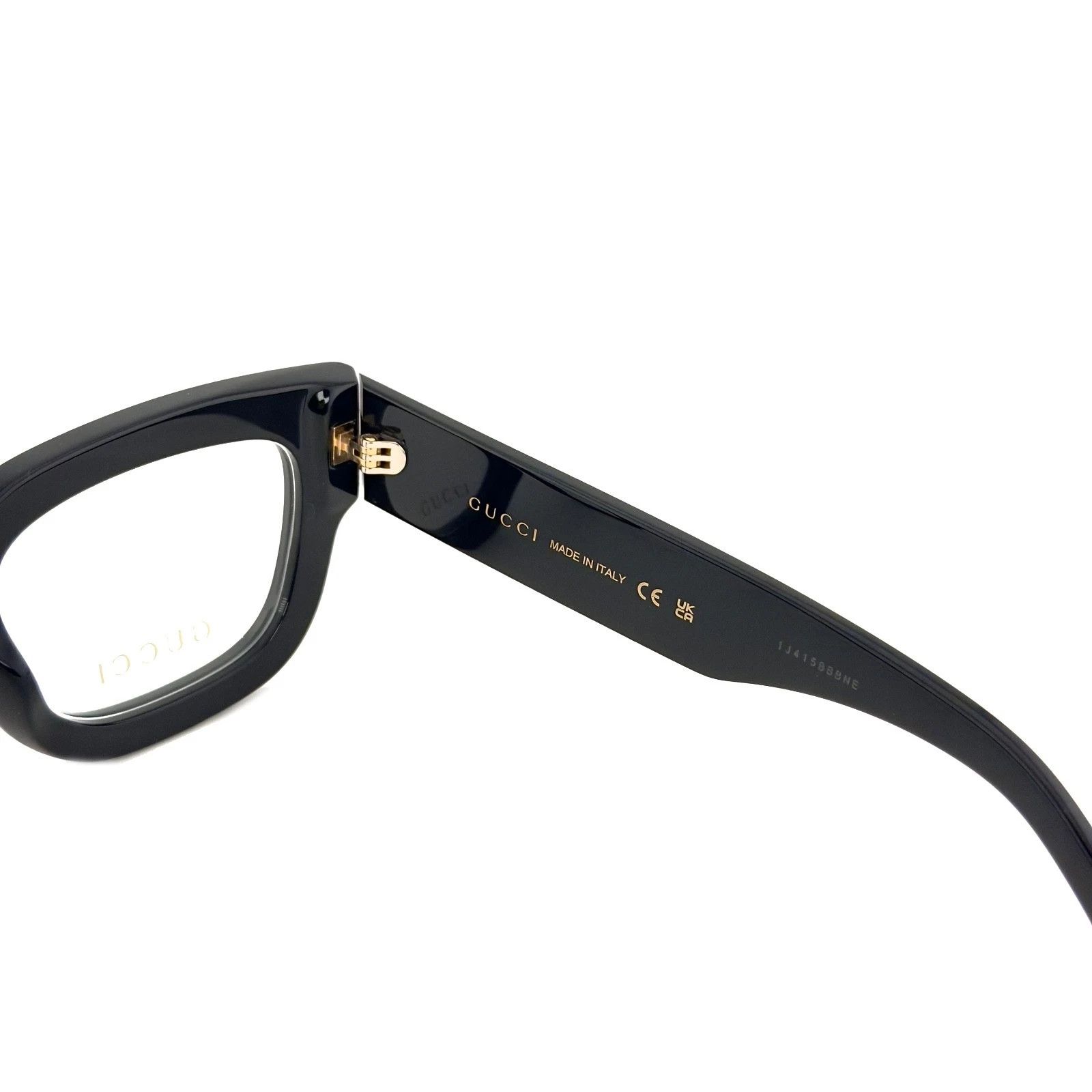 Gucci GUCCI GG1548O 1548 Black GG Gold Logo Bold Eyeglass 001 Size ONE SIZE - 3 Thumbnail