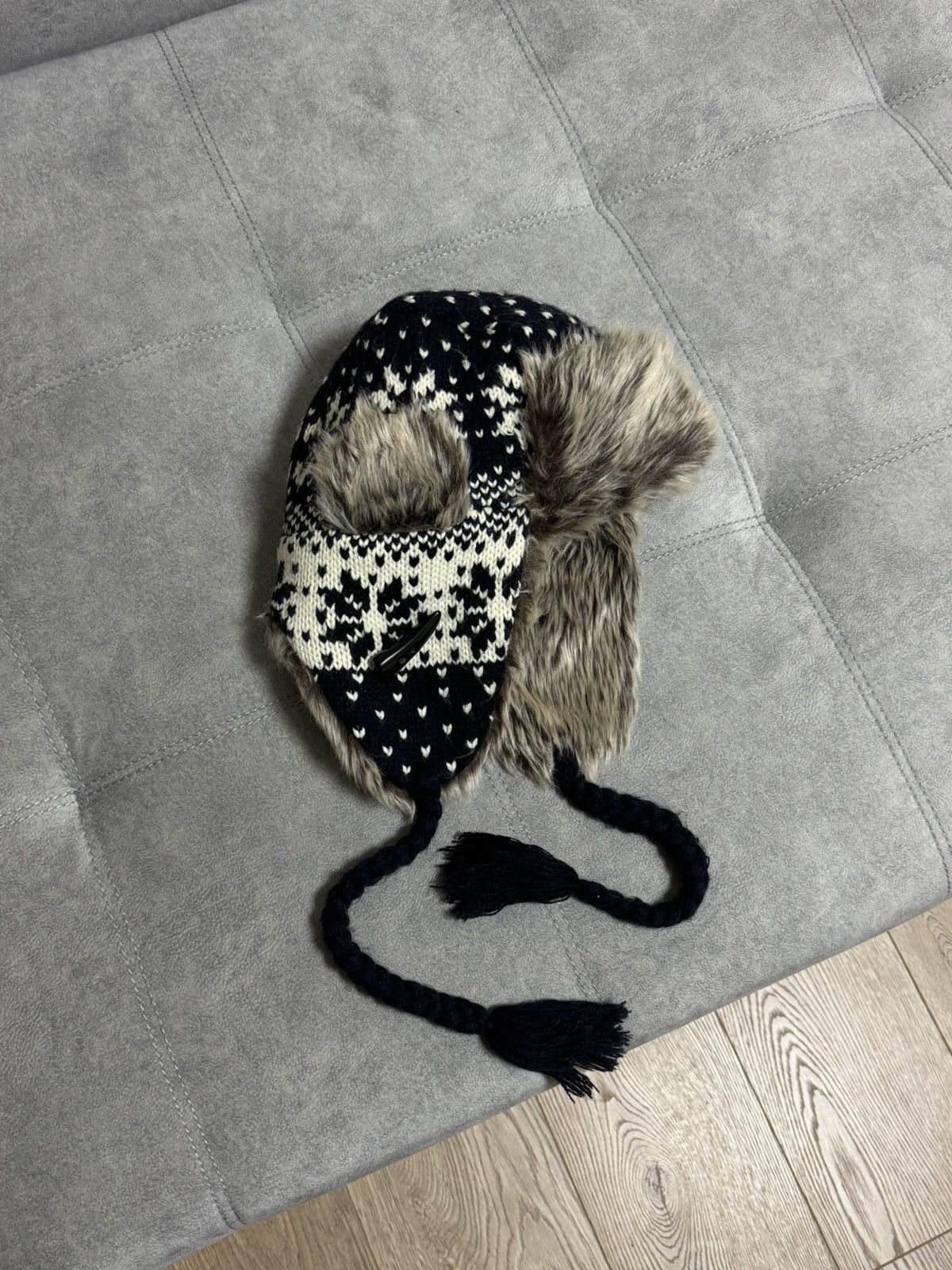 Hysteric Glamour × Vintage Vintage Hype Trapper winter Fur Y2K Fluffy Hat Ushanka Faux Size ONE SIZE - 1 Thumbnail