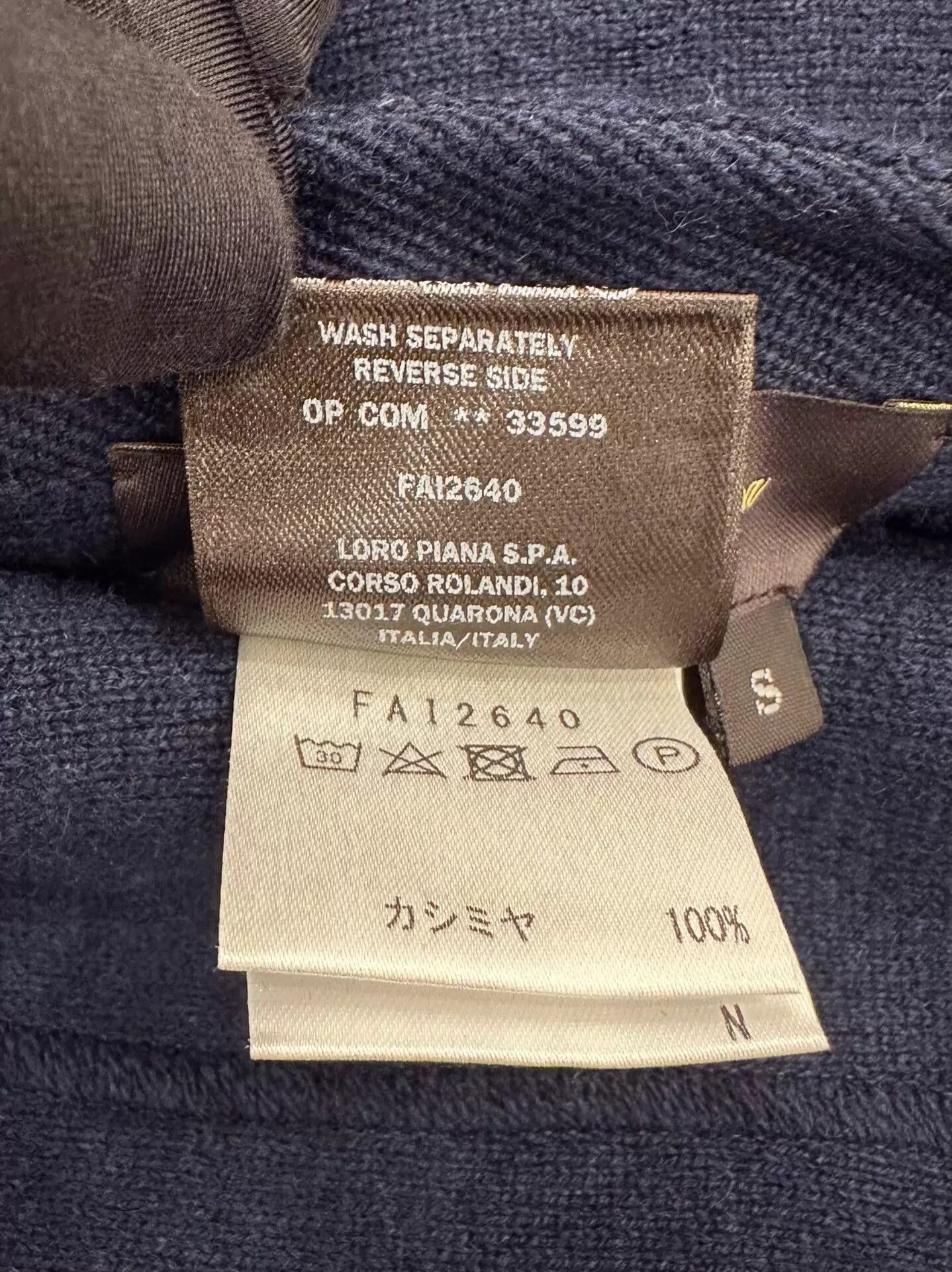 Loro Piana Loro Piana Women's Navy Colorblocked Stripe Logo Jacket Size S / US 4 / IT 40 - 7 Thumbnail
