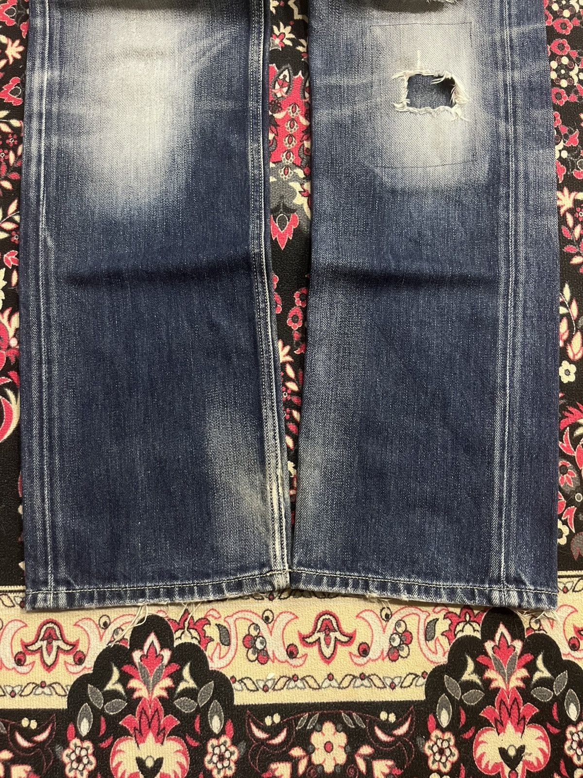 Diesel ⚡️Ripped⚡️Vintage Diesel Blue Eyecons 2010/2 Edition Blue Jean Size US 28 / EU 44 - 11 Thumbnail