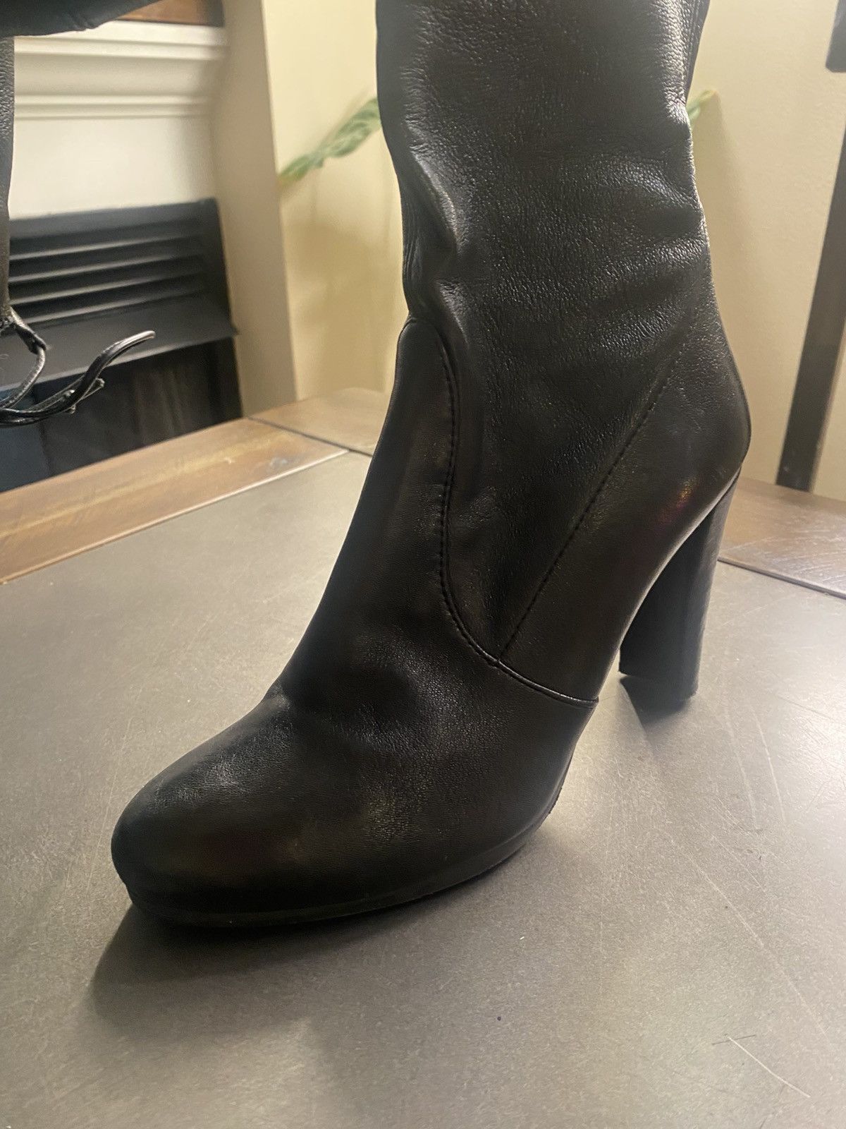 Stuart Weitzman 100mm Vidaland leather knee high boots Size US 7 / IT 37 - 3 Thumbnail