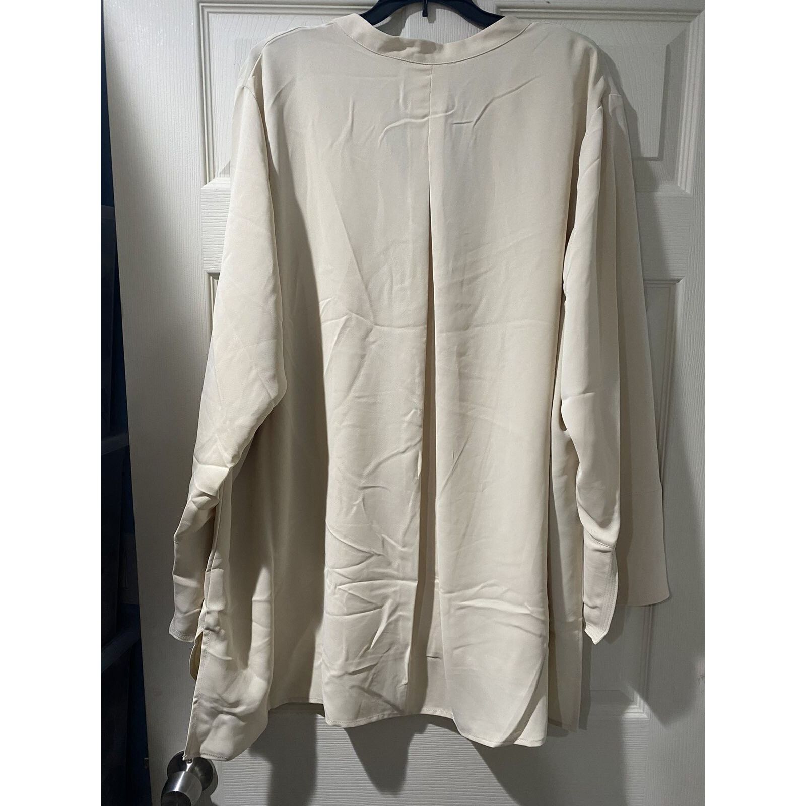 & Other Stories NIC+ZOE Easy Women Care Ivory Tunic Blouse Size 3X A003258 Size 3XL / US 20-22 - 2 Thumbnail