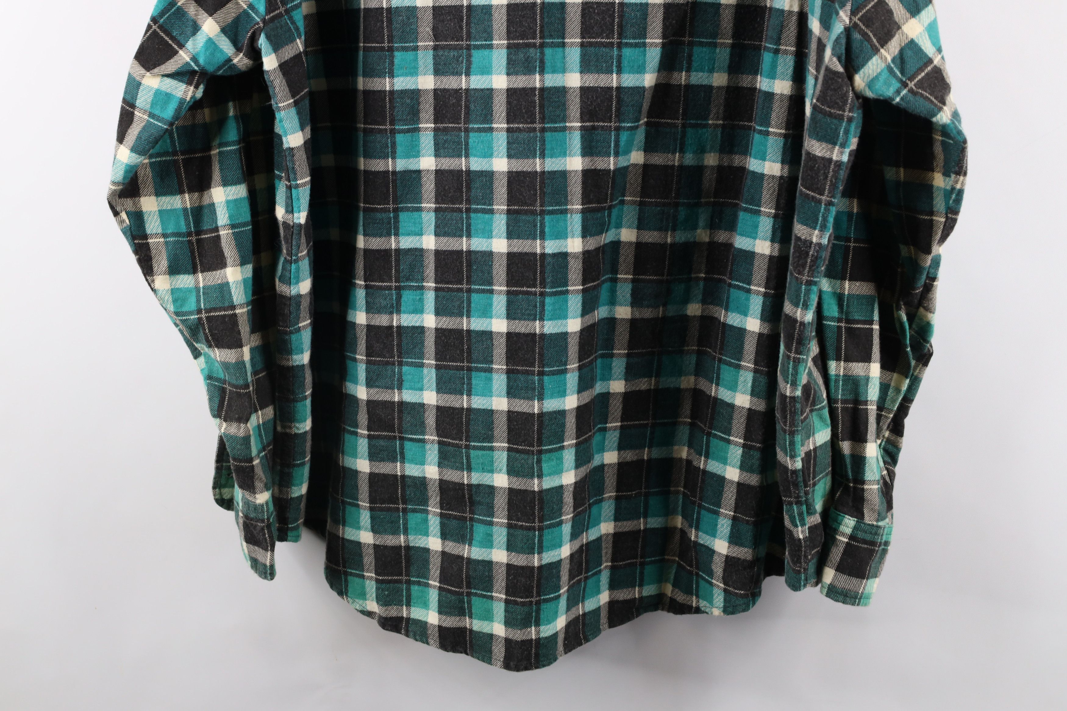 Vintage Vintage 90s Streetwear Collared Flannel Button Shirt Plaid Size US XL / EU 56 / 4 - 9 Thumbnail