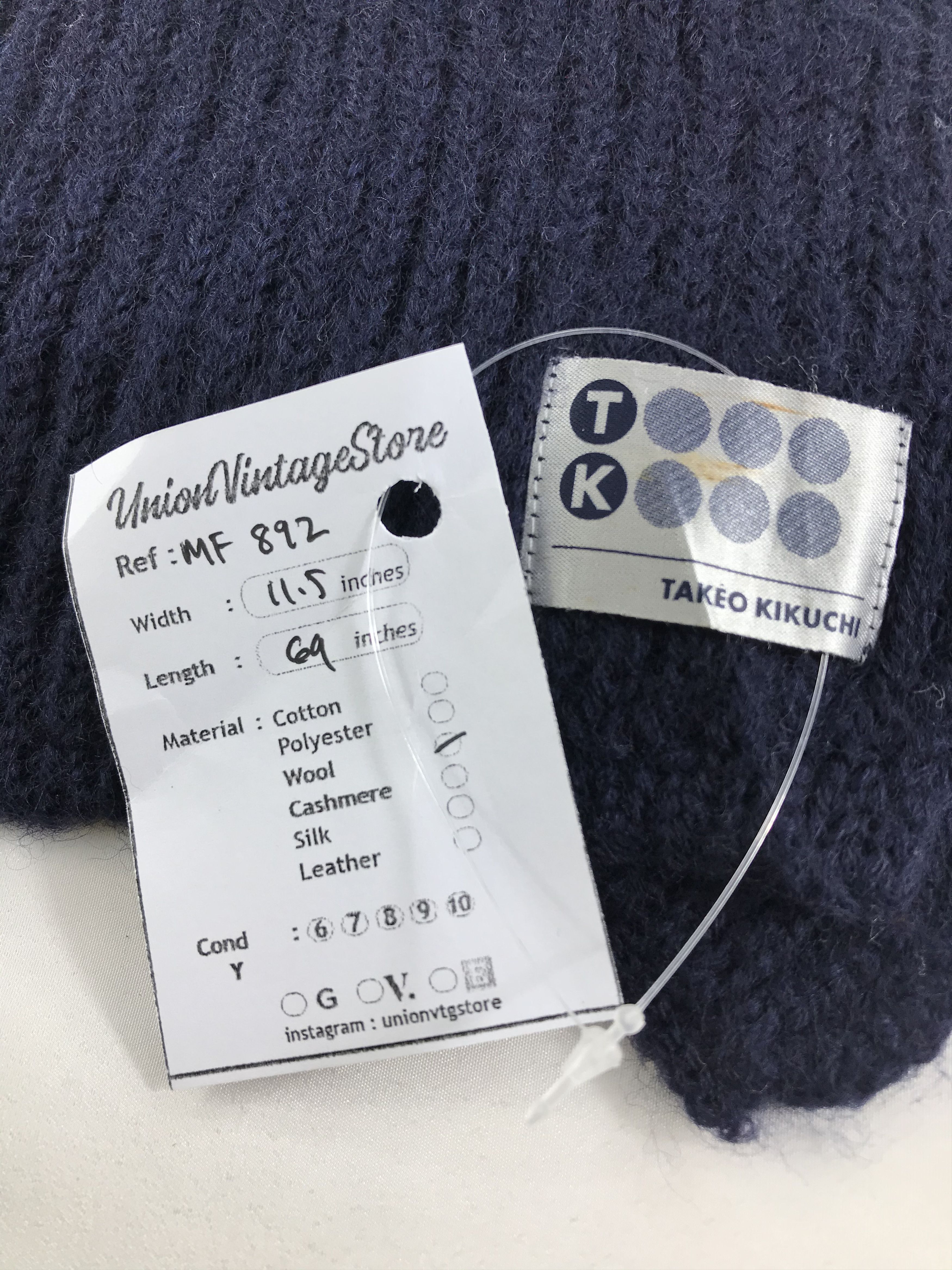 Takeo Kikuchi Vintage Takeo Kikuchi Scarf/Muffler/Neckwear MF892 Size ONE SIZE - 4 Thumbnail