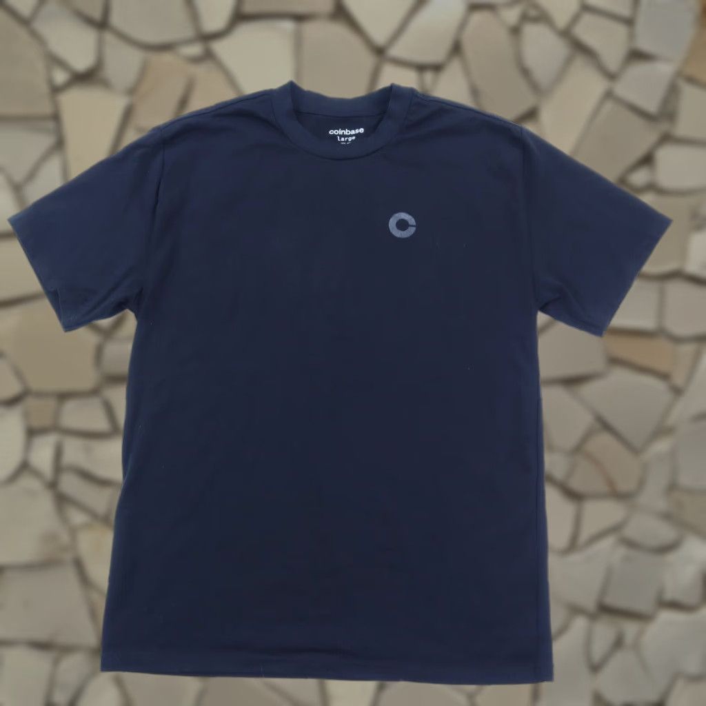 Coinbase T-Shirt Mens Large Black Heavyweight Cotton Bitcoin Crypto Army  Tee Crew Neck Short Sleeve