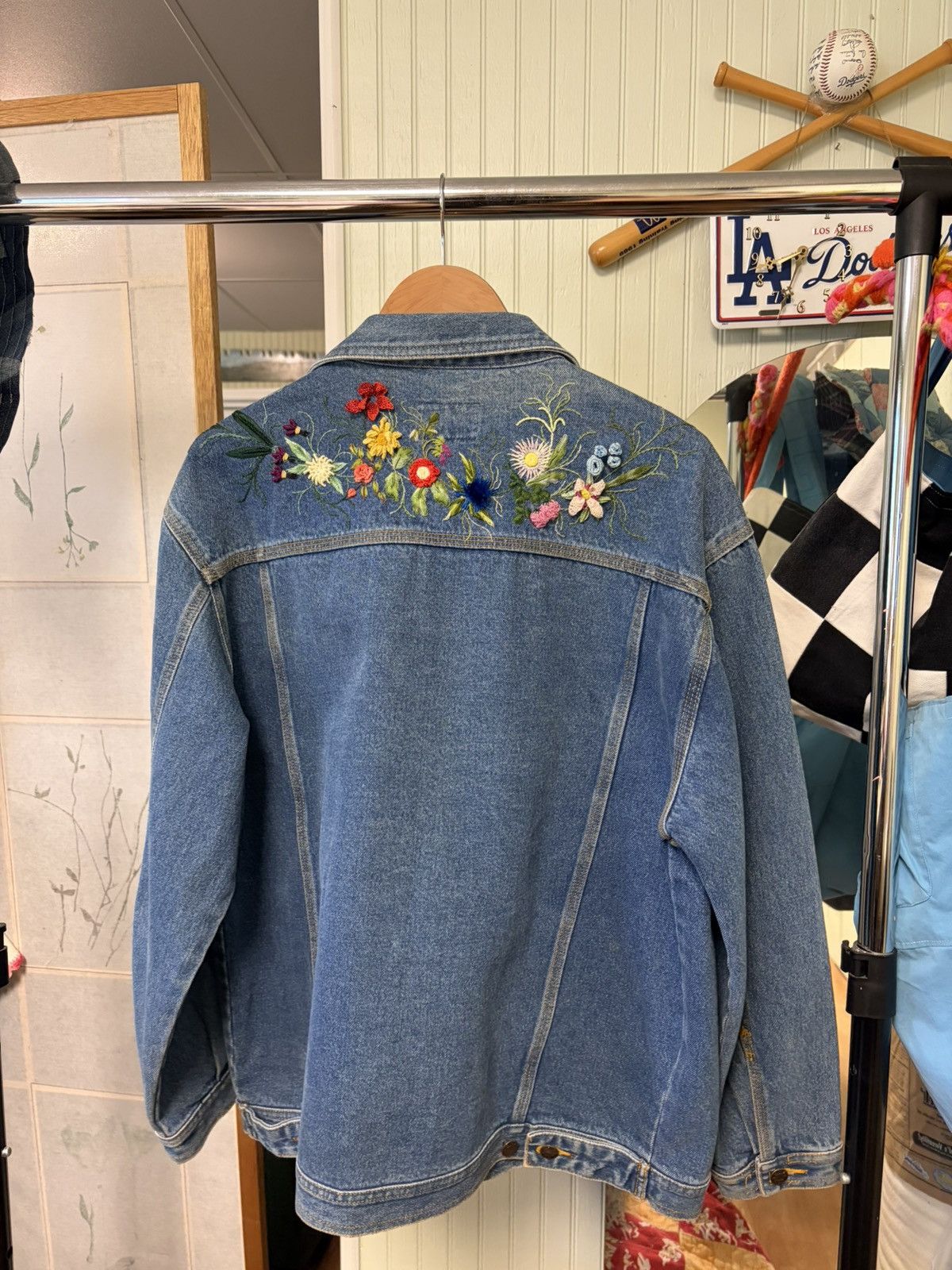 Other Noisette Hand Embroidered Denim Jacket Size US L / EU 52-54 / 3 - 1 Thumbnail