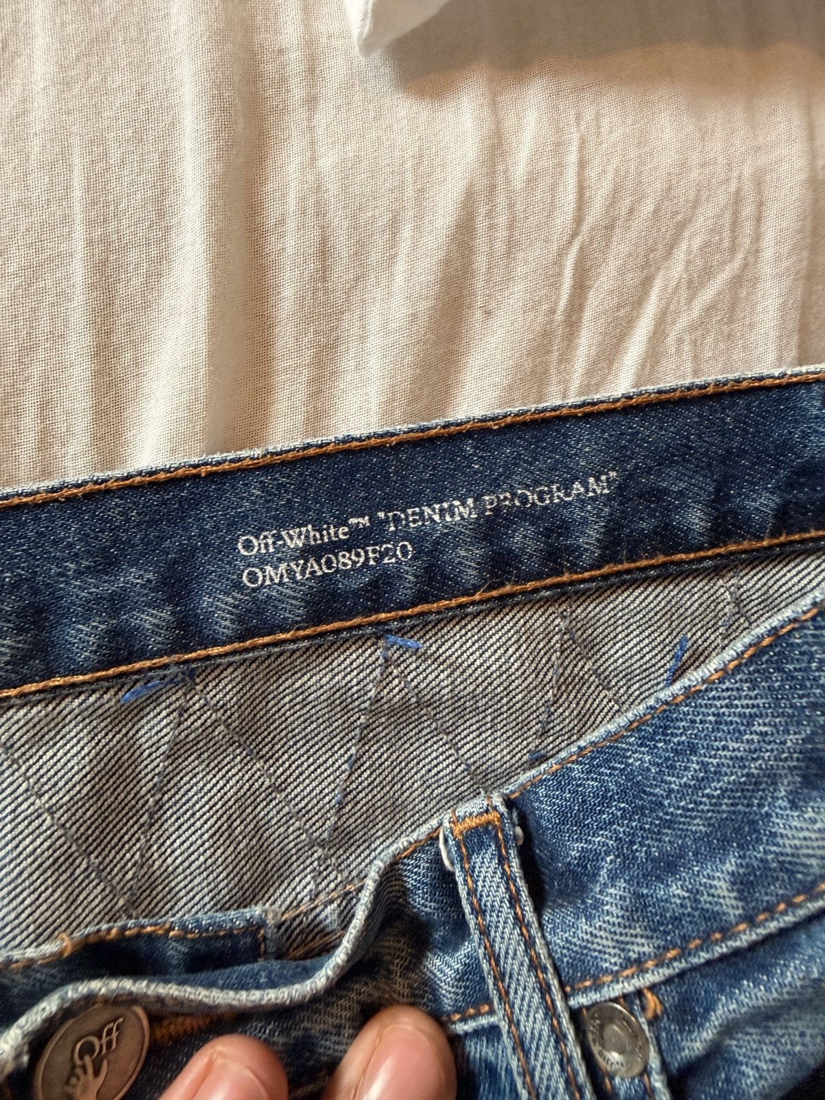 Off-White Off-White Blue Bandana Denim Jeans Size US 33 - 8 Thumbnail