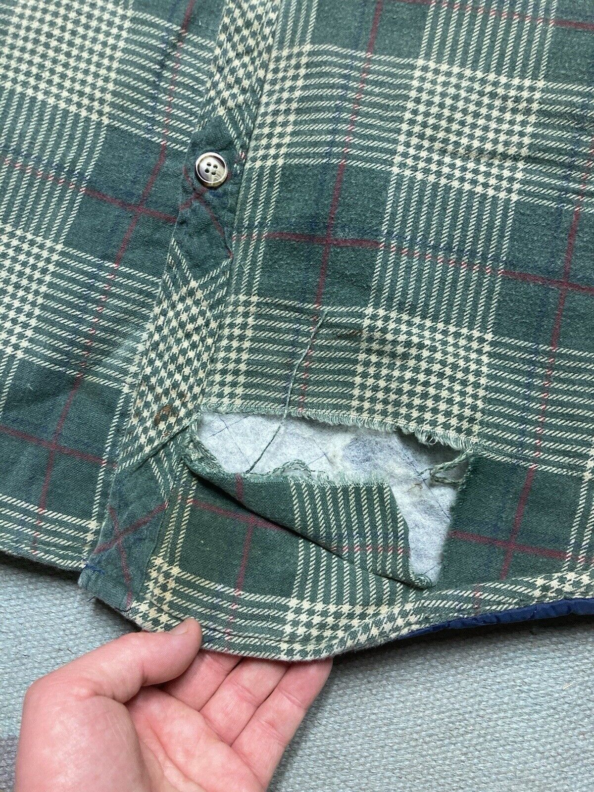 Vintage VTG quilted flannel shirt jacket insulated soft cotton XXL Size US XXL / EU 58 / 5 - 3 Thumbnail