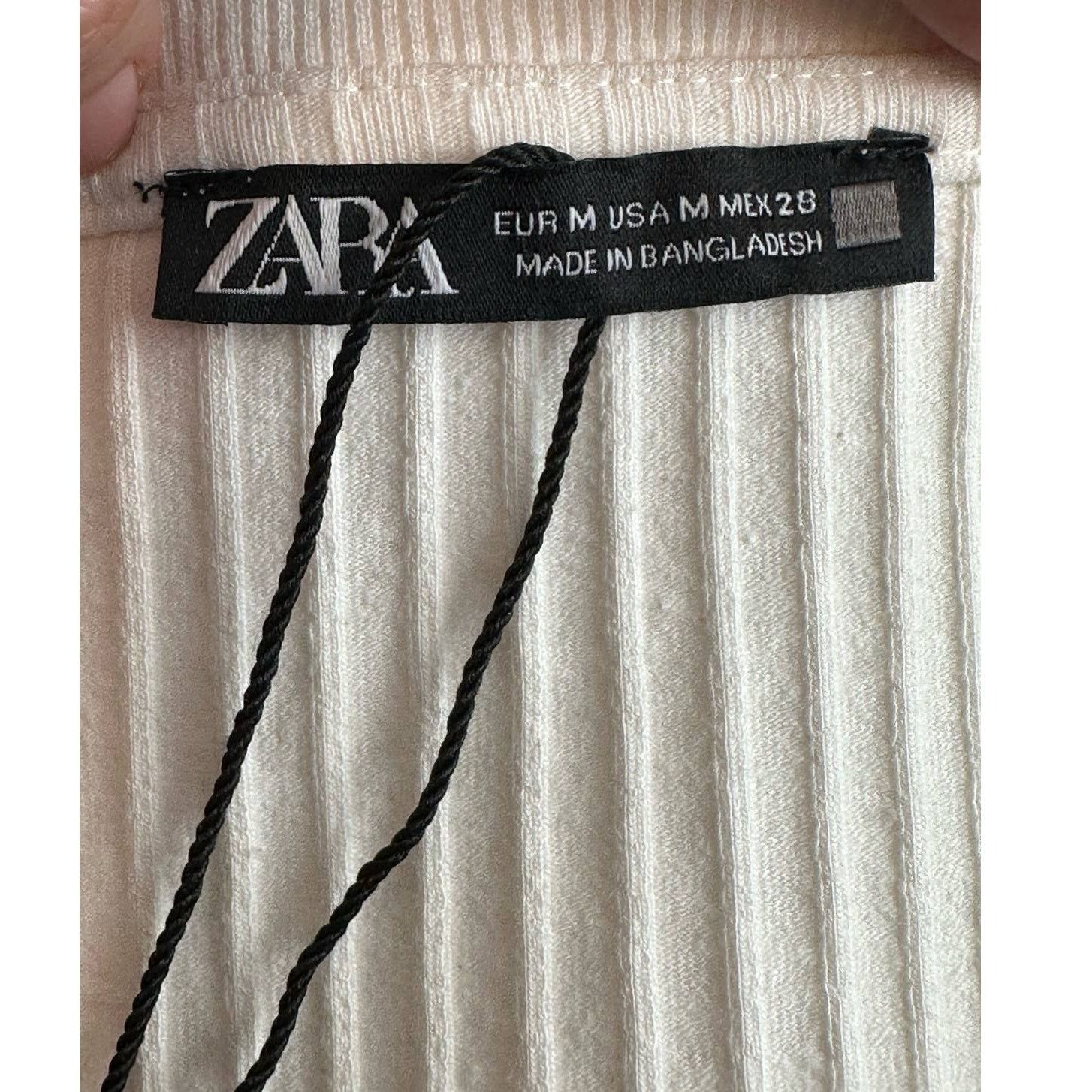 Zara ZARA creamy white long sleeves square neck sweater size M Size M / US 6-8 / IT 42-44 - 3 Thumbnail