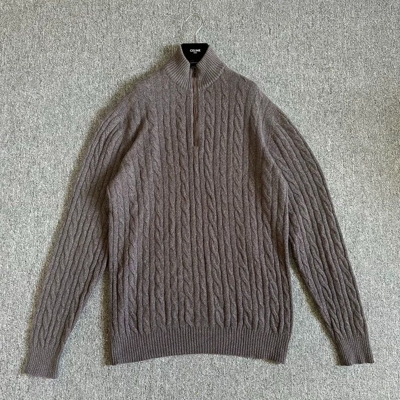 Loro Piana LORO PIANA Small cashmere semi-high neck sweater Size US XL / EU 56 / 4 - 1 Thumbnail
