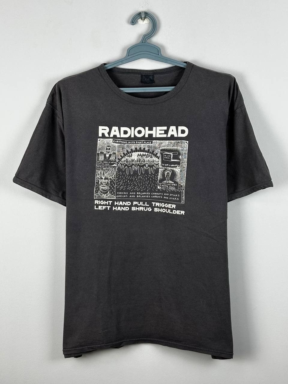 Band Tees RADIOHEAD W.A.S.T.E Punk Band Vintage T-Shirt Size US L / EU 52-54 / 3 - 1 Thumbnail