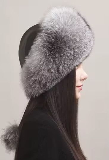 Japanese Brand Genuine Warm Ear Fox Fur Hat Unisex Size ONE SIZE - 2 Thumbnail