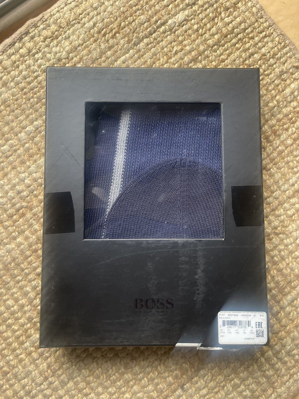 Hugo Boss Hugo boss scarf and beanie gift set Navy mens Size ONE SIZE - 7 Thumbnail