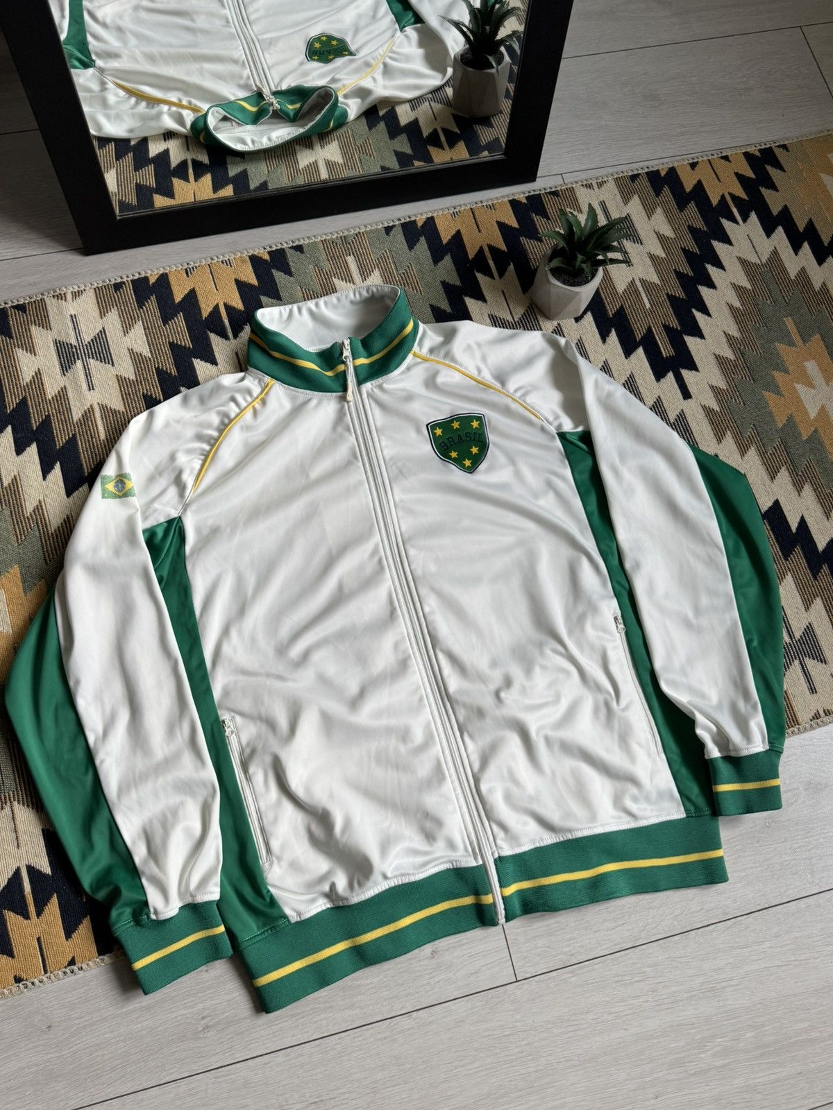 Vintage Vintage Brazil Blockcore Y2K Track Top Jacket Size US XL / EU 56 / 4 - 6 Thumbnail