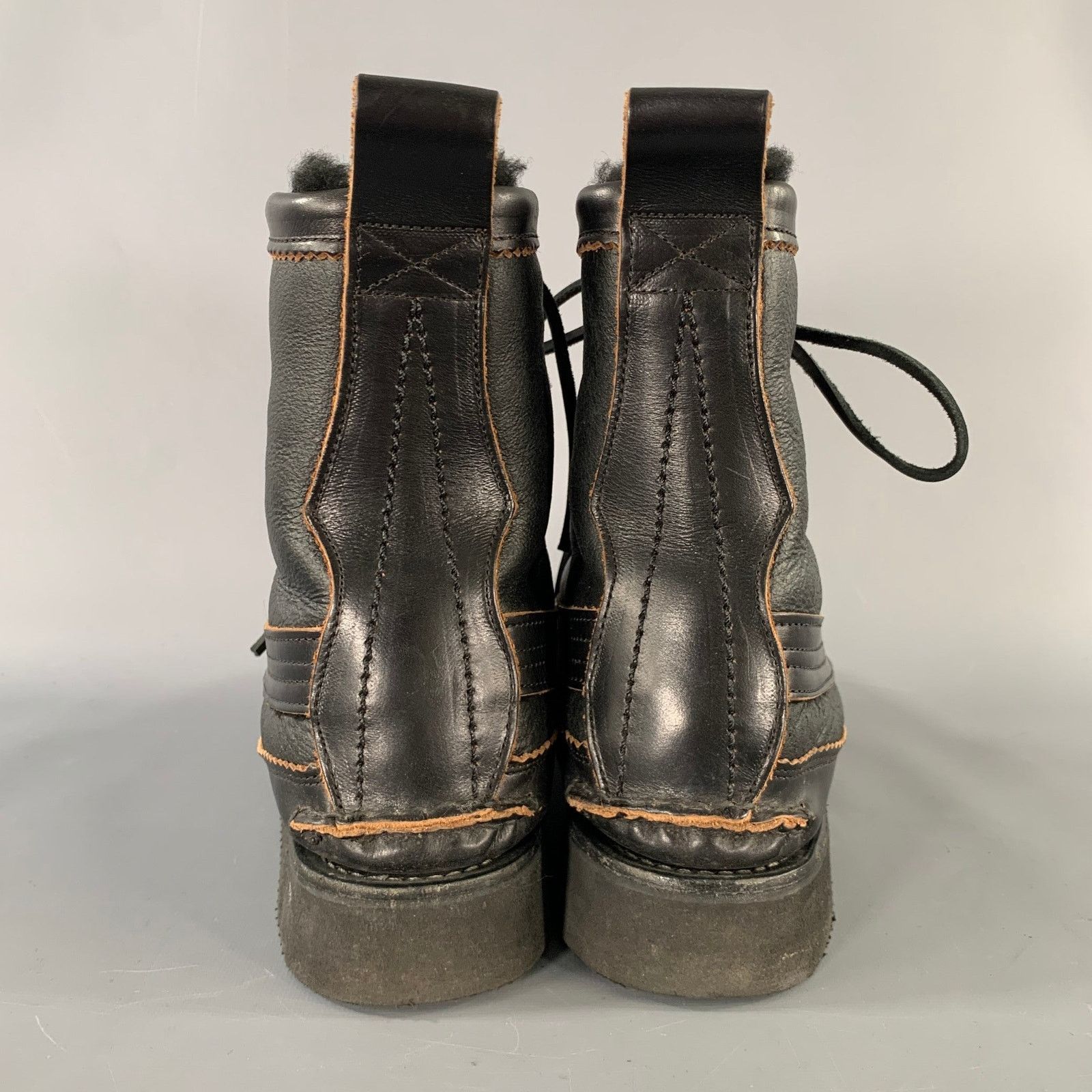Yuketen YUKETEN Size 9 Black Brown Leather Lace Up Boots Size US 9 / EU 42 - 3 Thumbnail