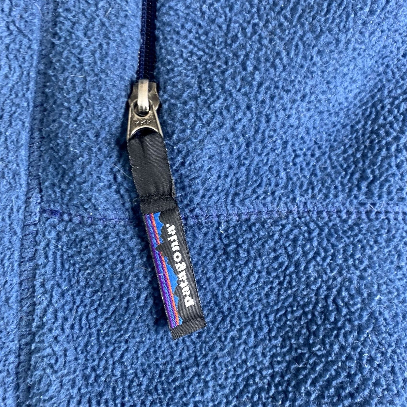 Patagonia VINTAGE Patagonia Full Zip SweatEr Mens M Blue Synchilla 90s USA Pattern Solid Sweater Size US M / EU 48-50 / 2 - 2 Thumbnail