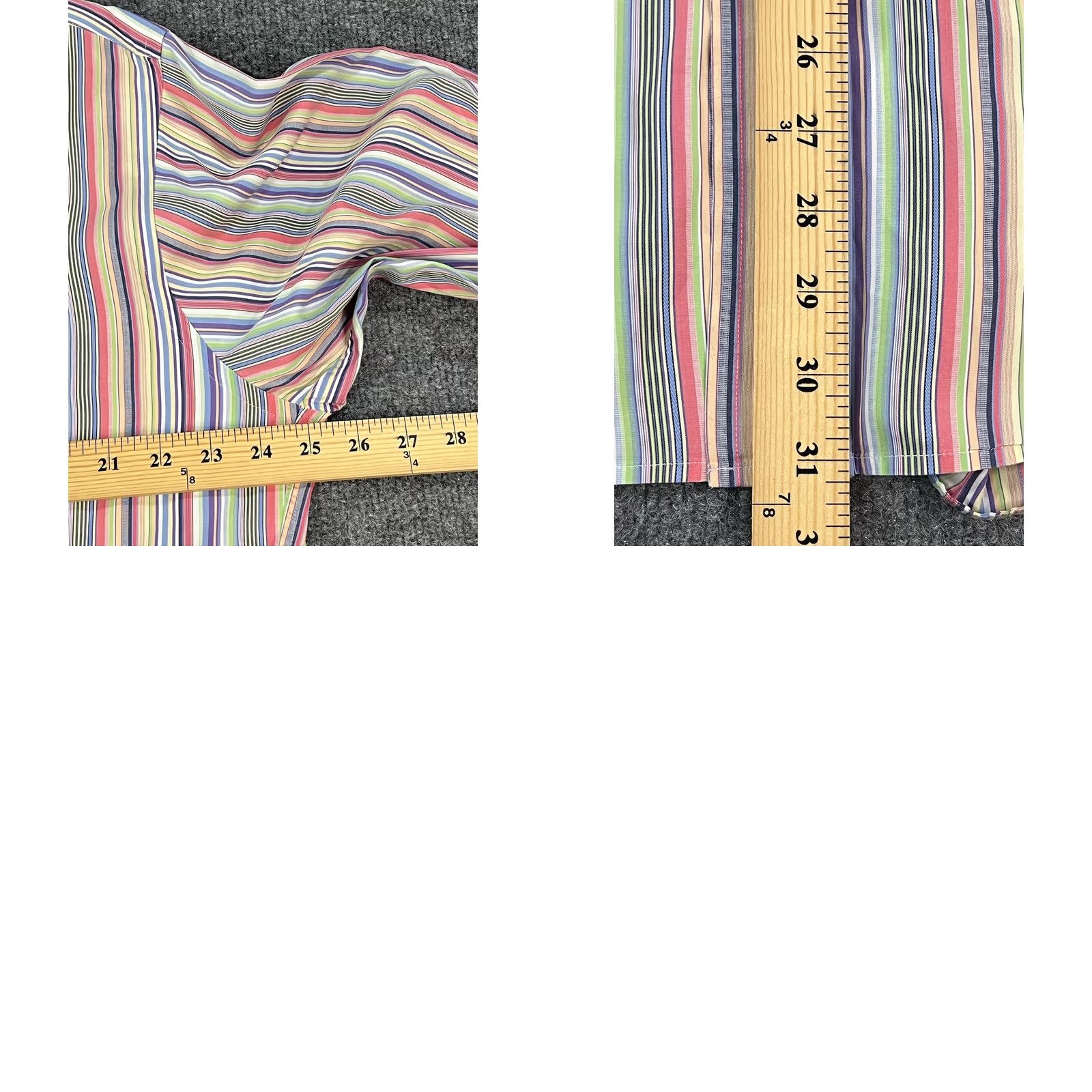 Faconnable Façonnable Shirt Mens Large Striped Colorful Pocket Button-Down Collar Long Sleeve Casual Dress Shirt Mens Size US L / EU 52-54 / 3 - 8 Thumbnail