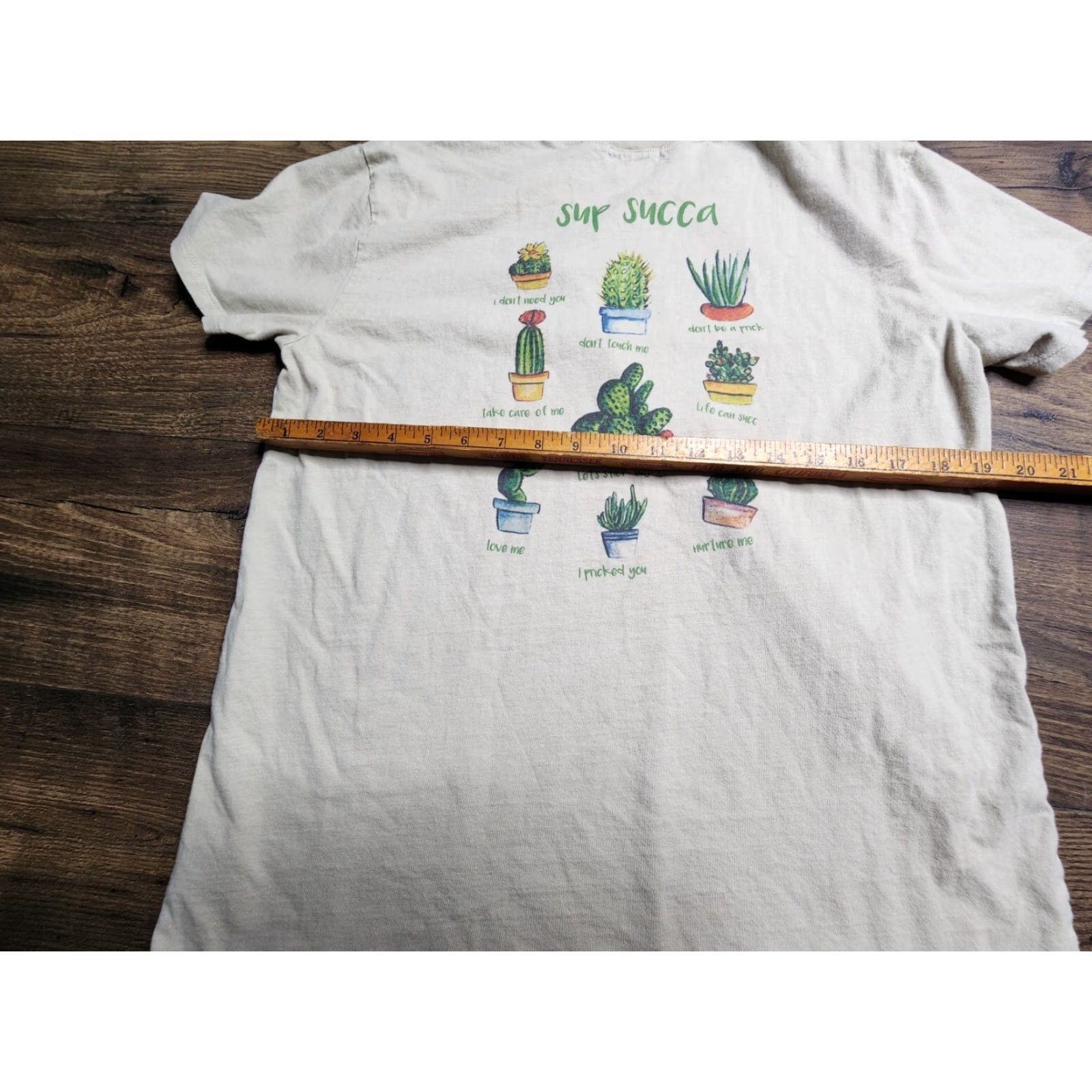 Doublet Womens XL Cactus Sup Succa Succulent Double Sided T Shirt Size XL / US 12-14 / IT 48-50 - 3 Thumbnail