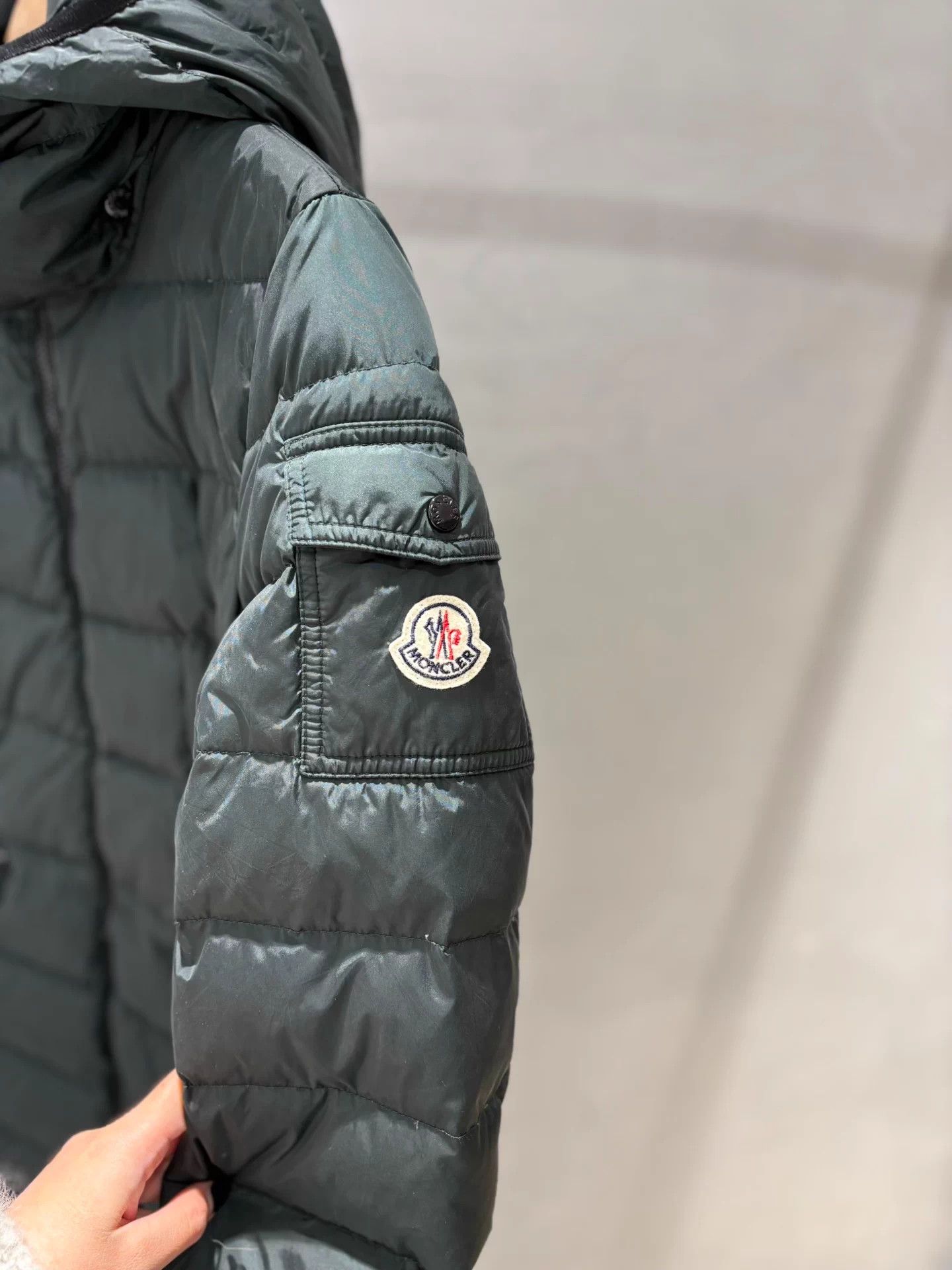 Moncler Moncler Army Green cinched waist hooded puffer 1 Size S / US 4 / IT 40 - 3 Thumbnail