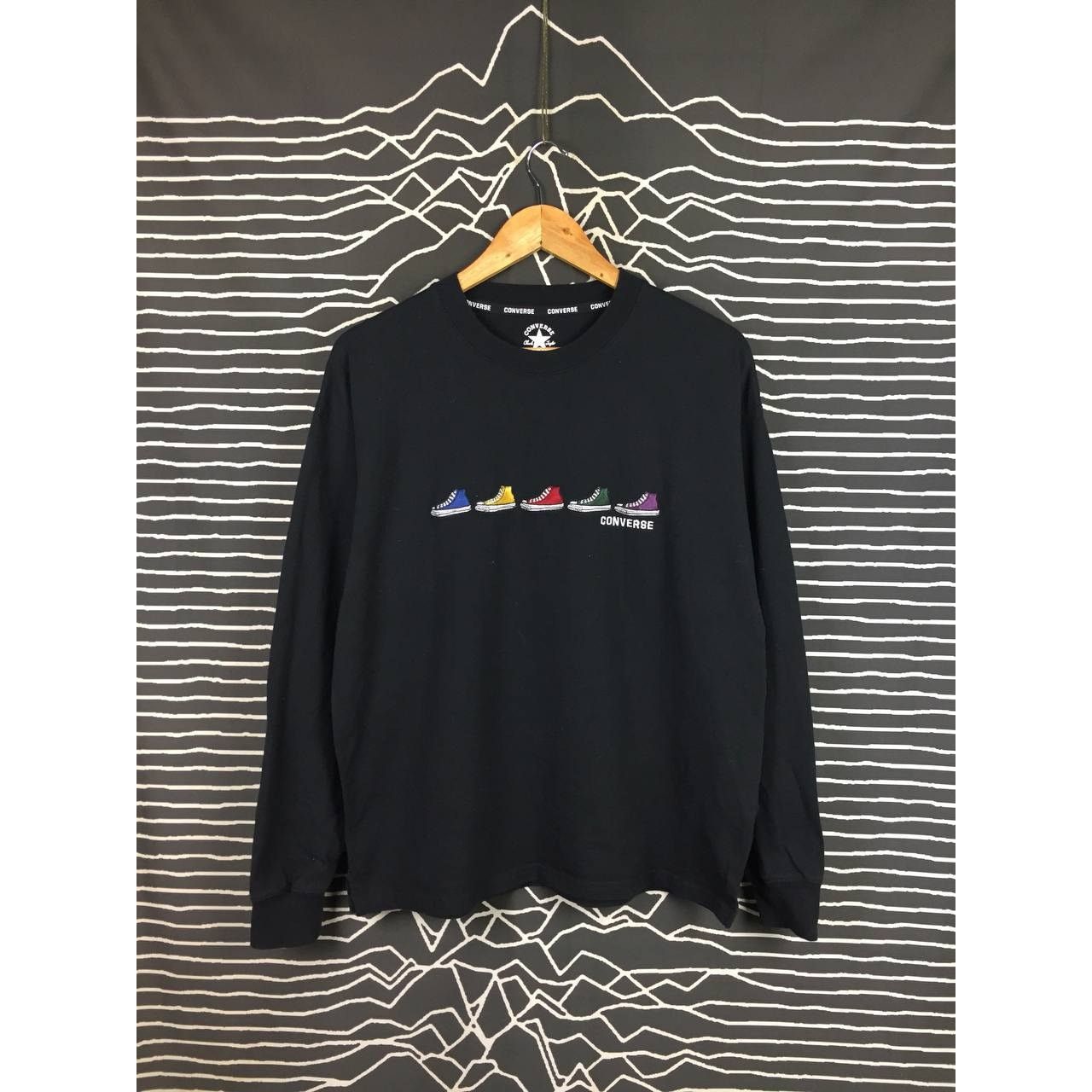 Converse × Vintage Converse All Star Embroidered Logo Long Sleeve Tee Size US L / EU 52-54 / 3 - 2 Thumbnail