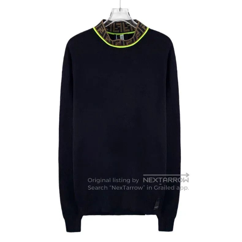 Fendi Fendi Black classic double F, turtleneck long-sleeve knit Size US M / EU 48-50 / 2 - 1 Thumbnail
