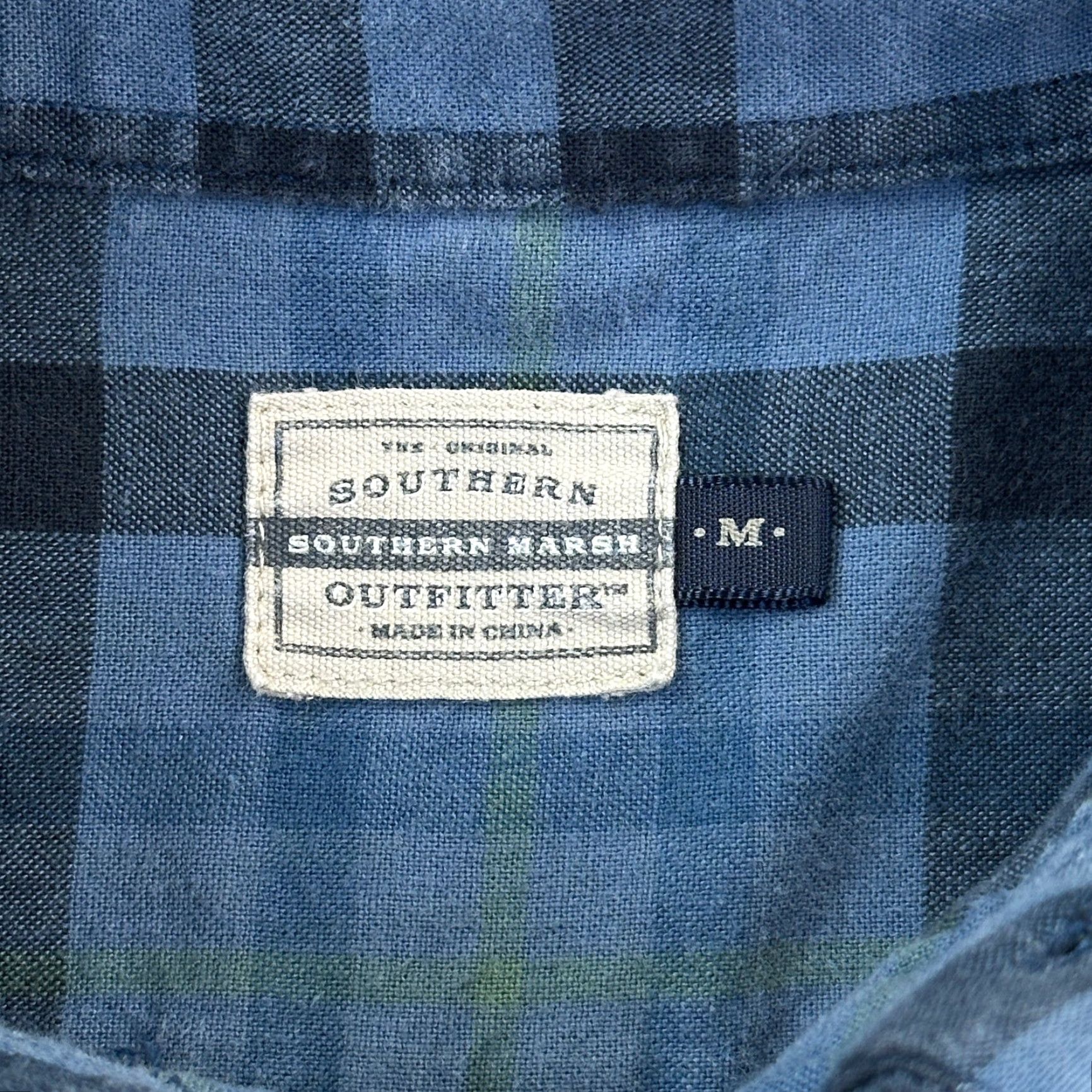 Vintage Southern Marsh Shirt Mens Medium Blue Plaid Long Sleeve Button-Down Preppy Shirt Size US M / EU 48-50 / 2 - 6 Thumbnail